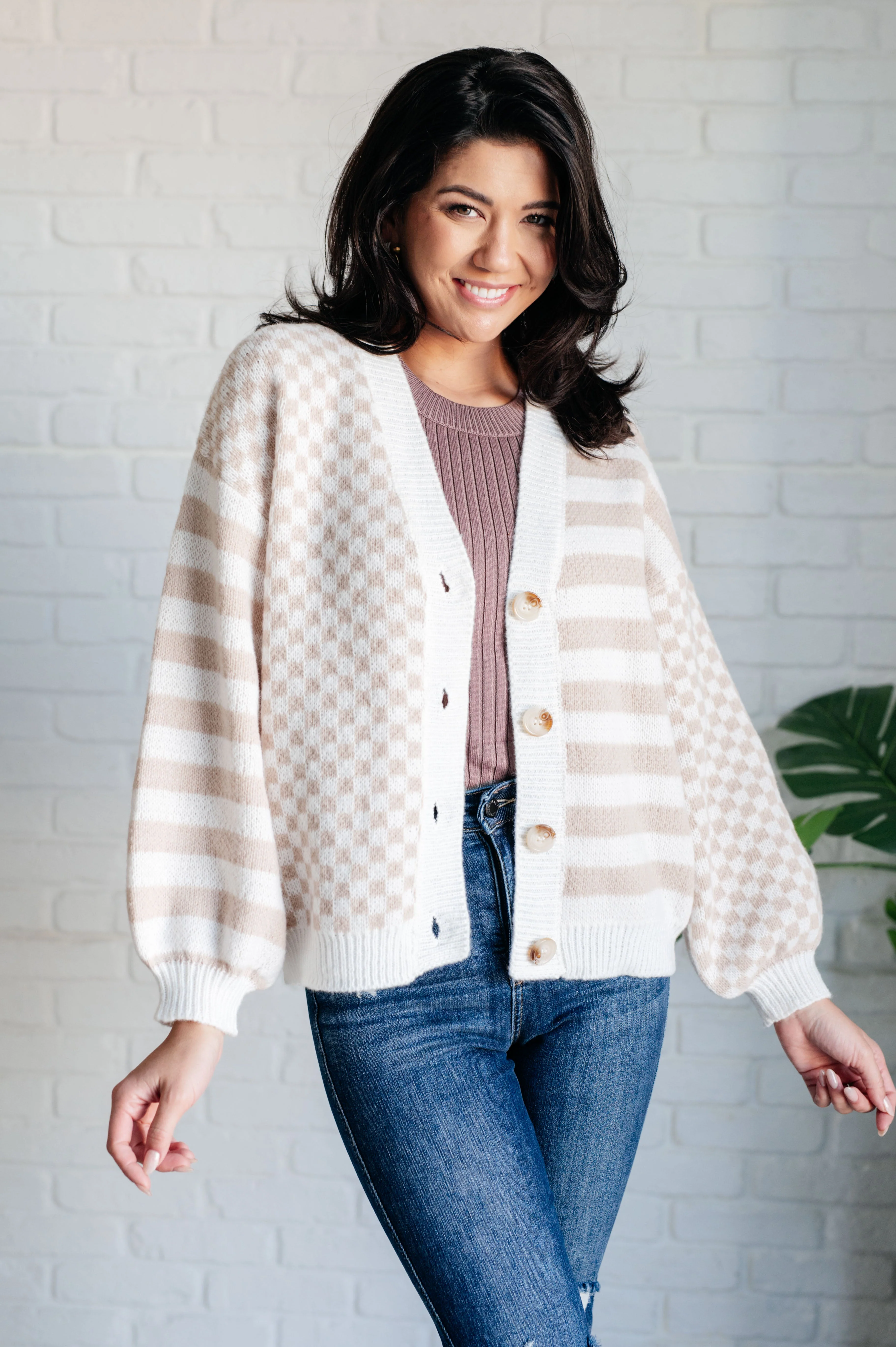 Check That Line Cardigan - Image 2