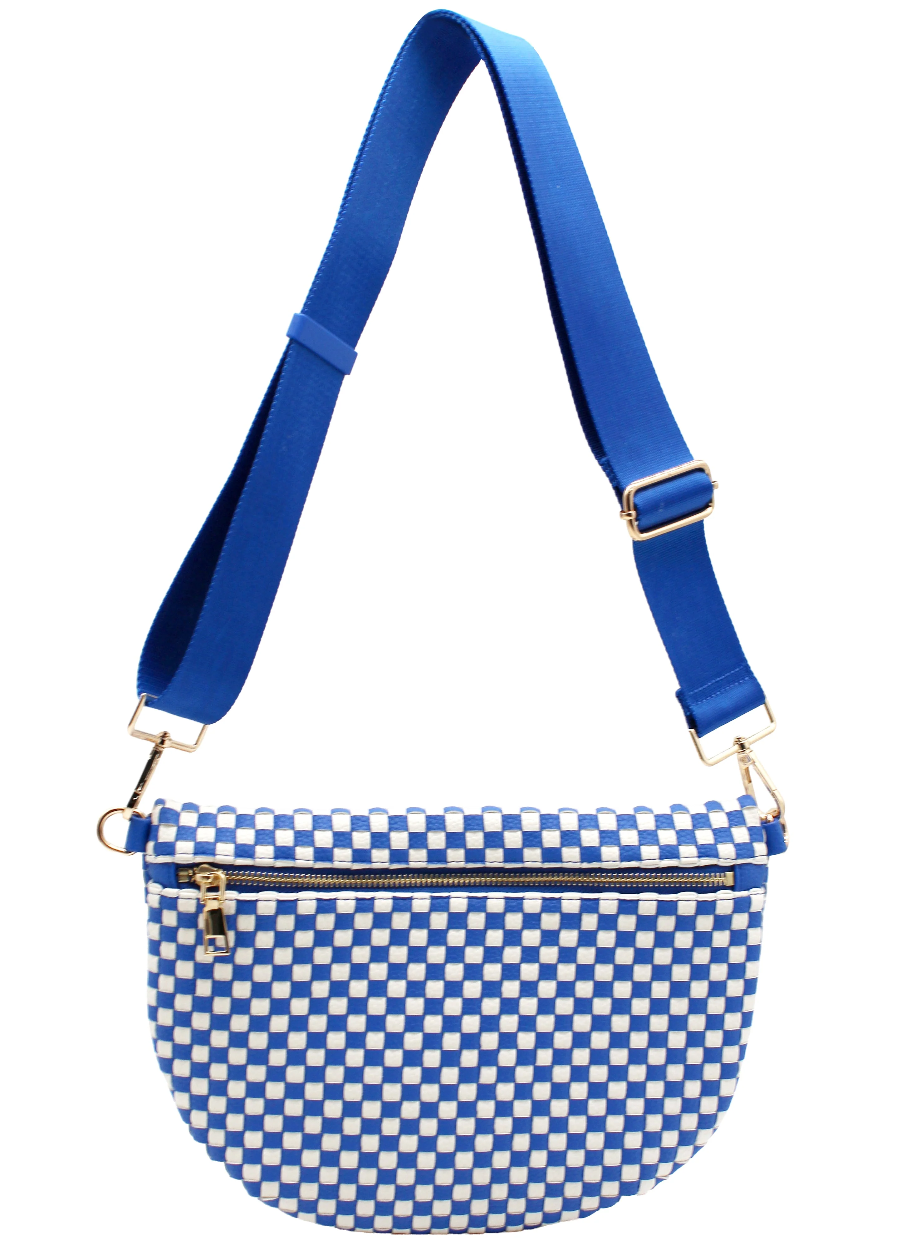 Checkered PU Crossbody Bag - Image 8