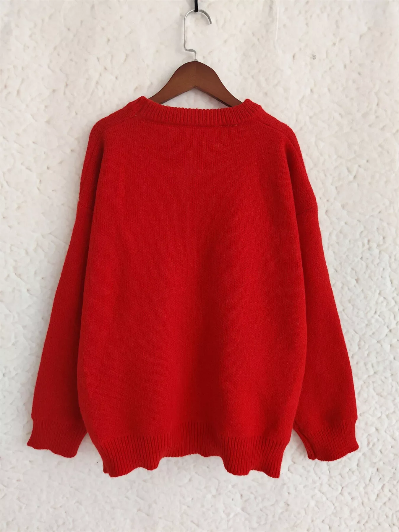 Cherry Pom-Pom Knit Round Neck Sweater - Image 18