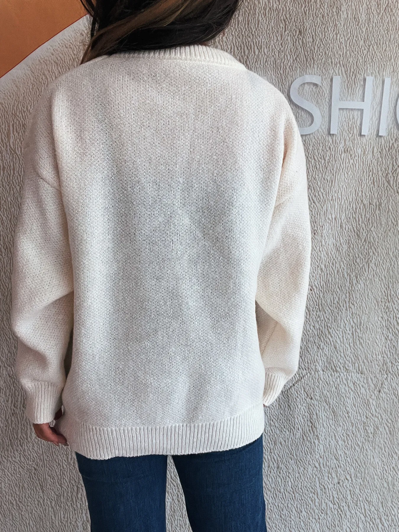 Cherry Round Neck Long Sleeve Sweater - Image 5