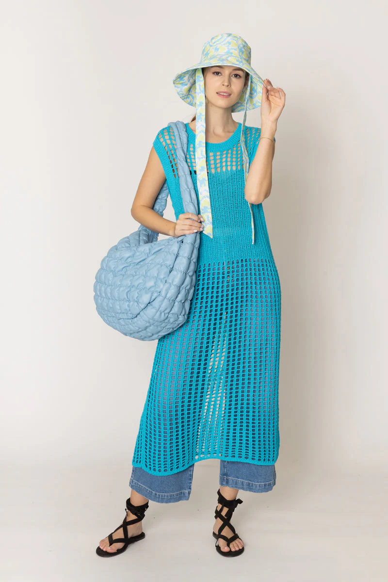 Chest Blocked Crochet Long Dress - Image 8