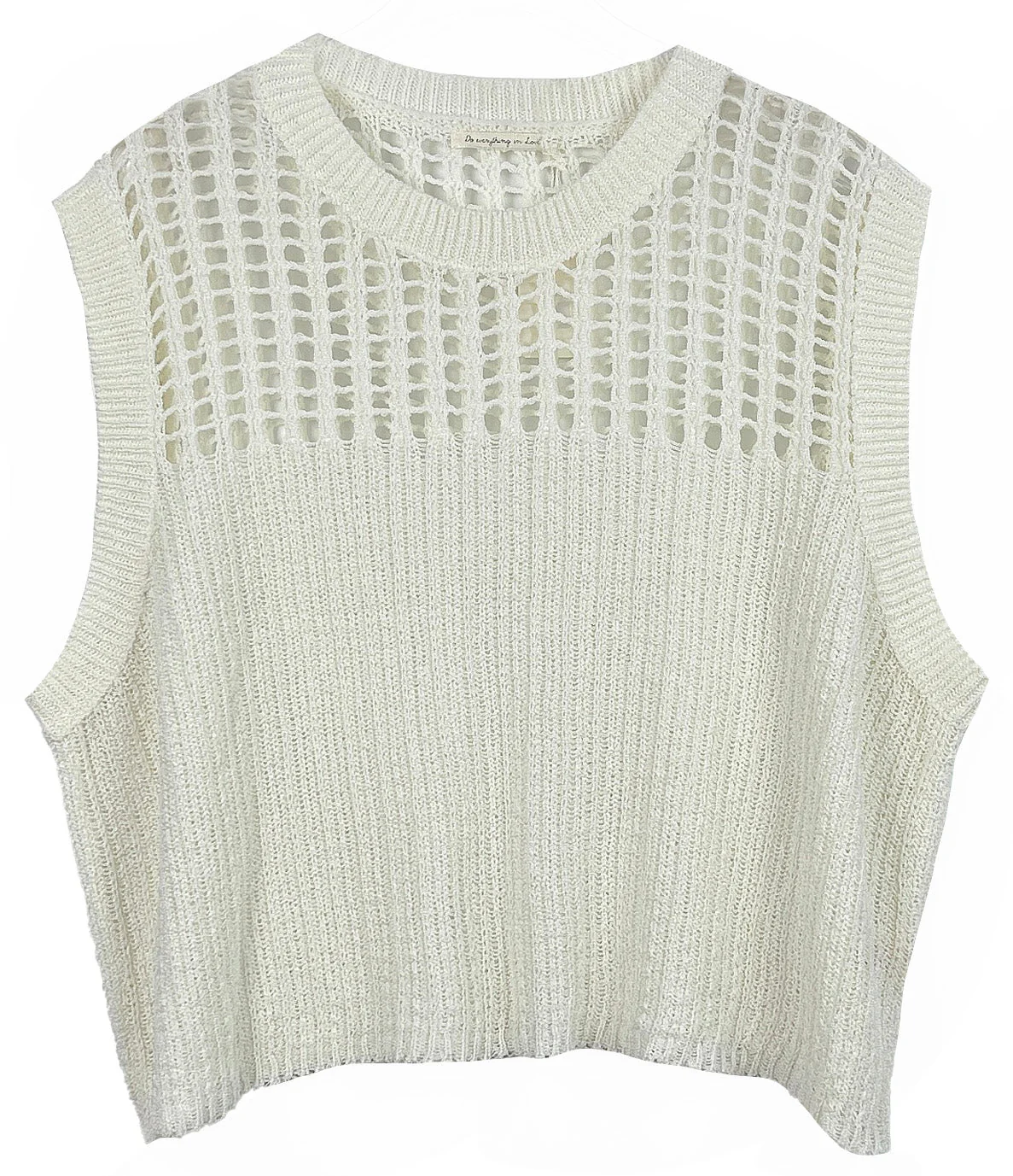 Chest Blocked Crochet Poncho - Image 6