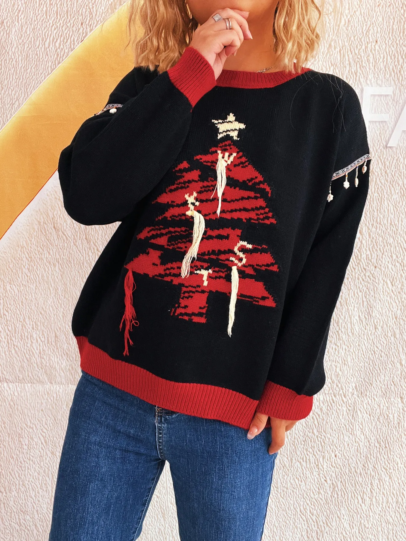 Christmas Tree Long Sleeve Sweater - Image 12