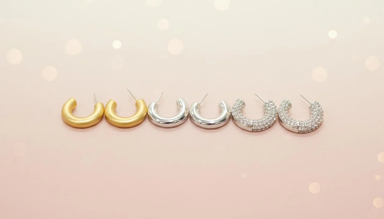 Chunky Hoop Earring Trio