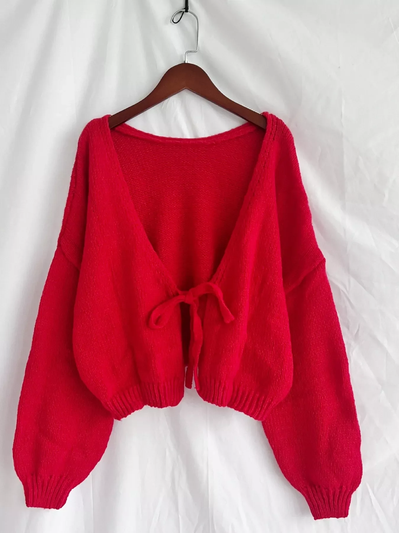 Chunky Knit Tie-Front Cardigan - Image 8