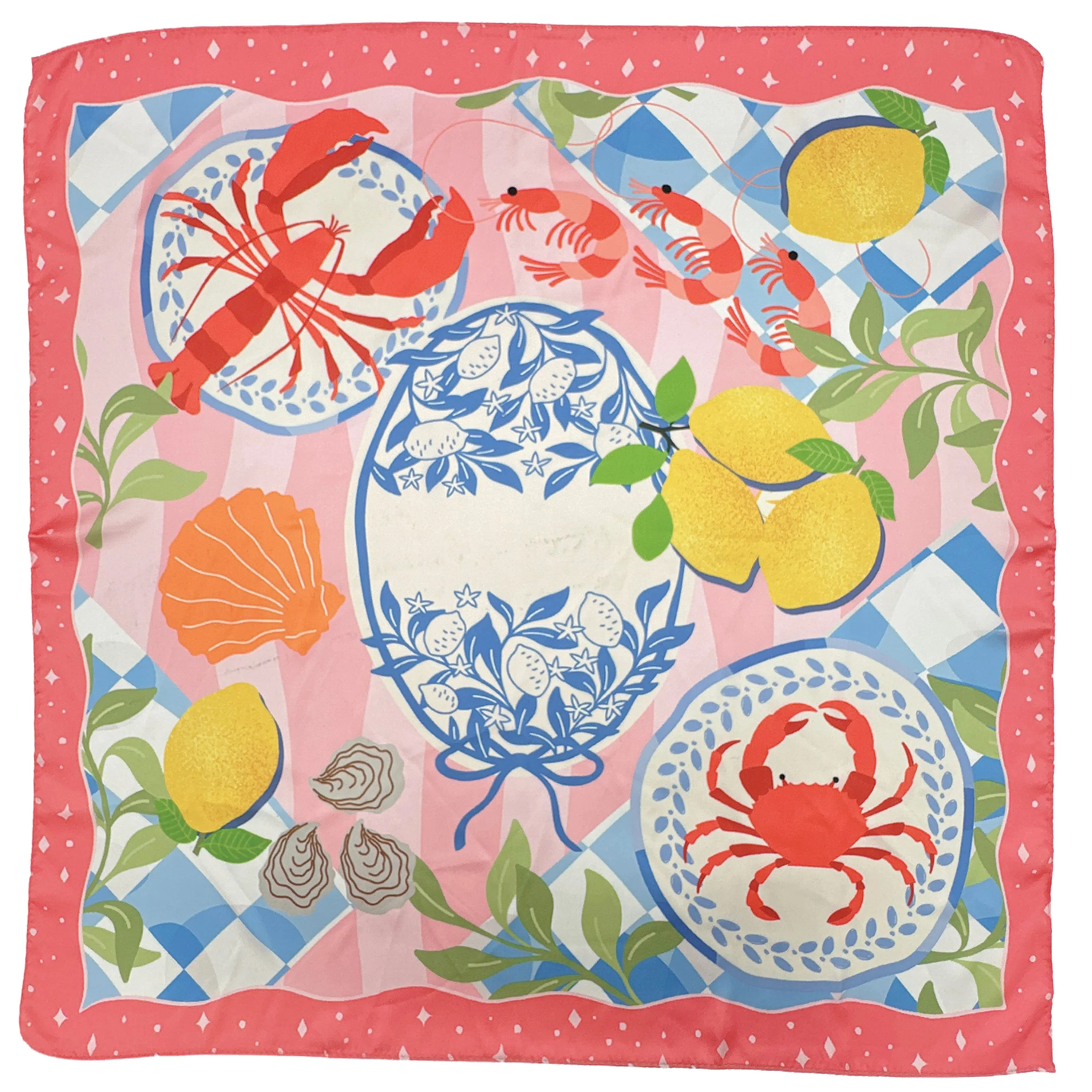Citrus Print Square Scarf - Image 5