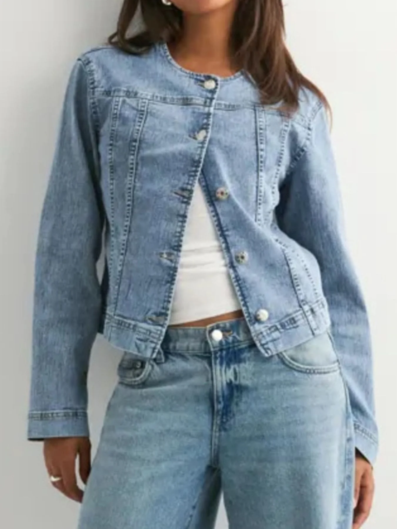 Classic Button-Down Denim Jacket - Image 6
