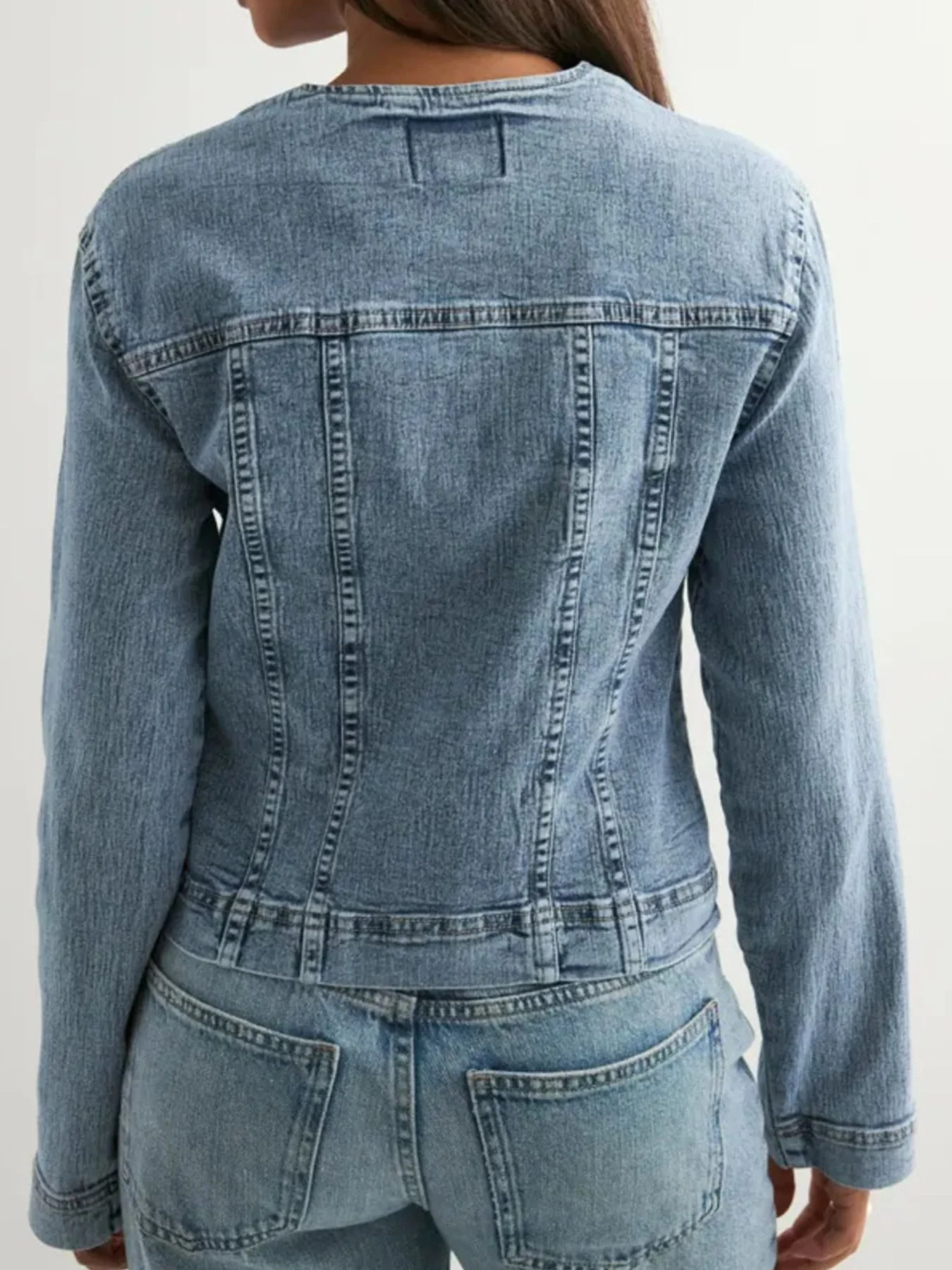 Classic Button-Down Denim Jacket - Image 7
