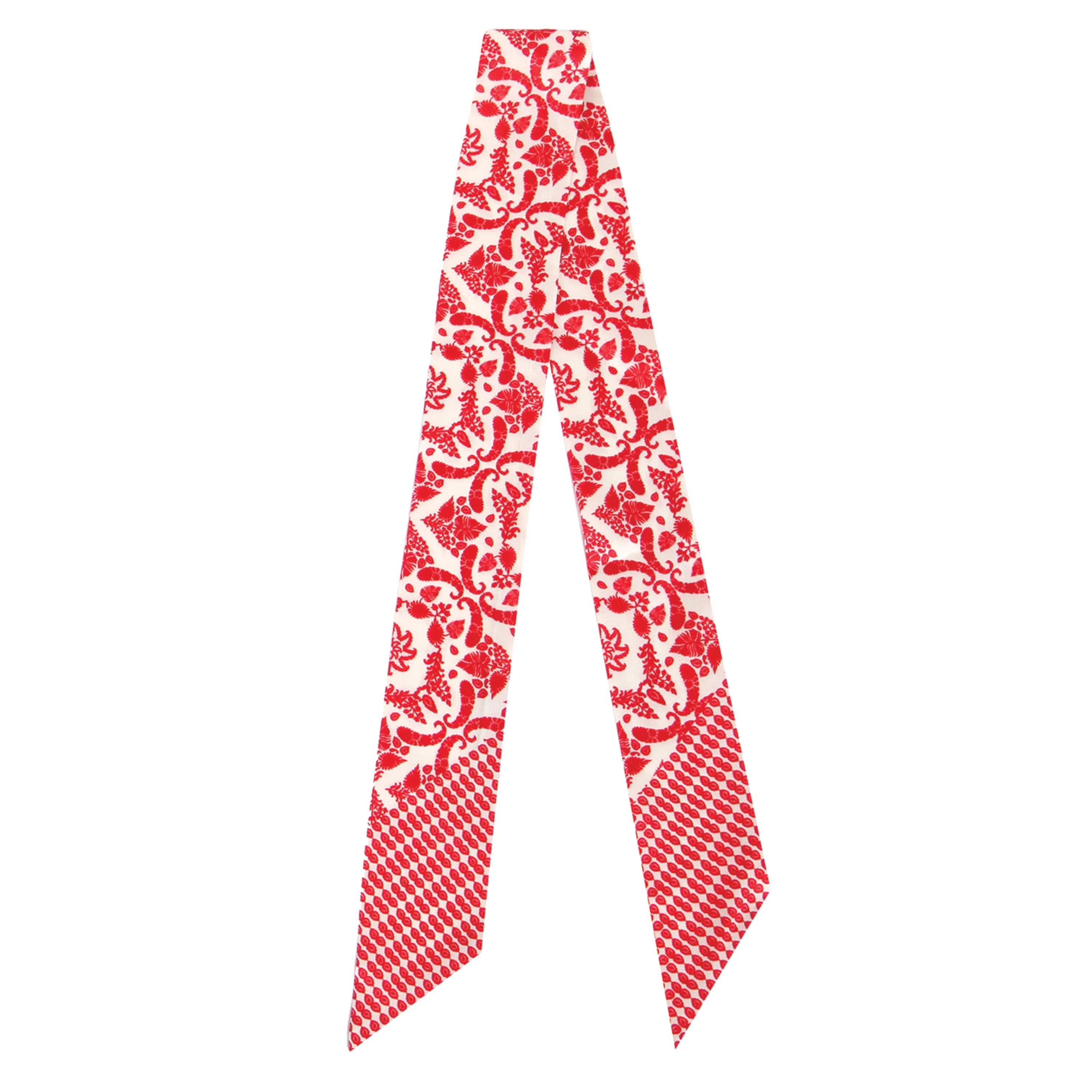 Classic Motif Skinny Scarf - Image 4