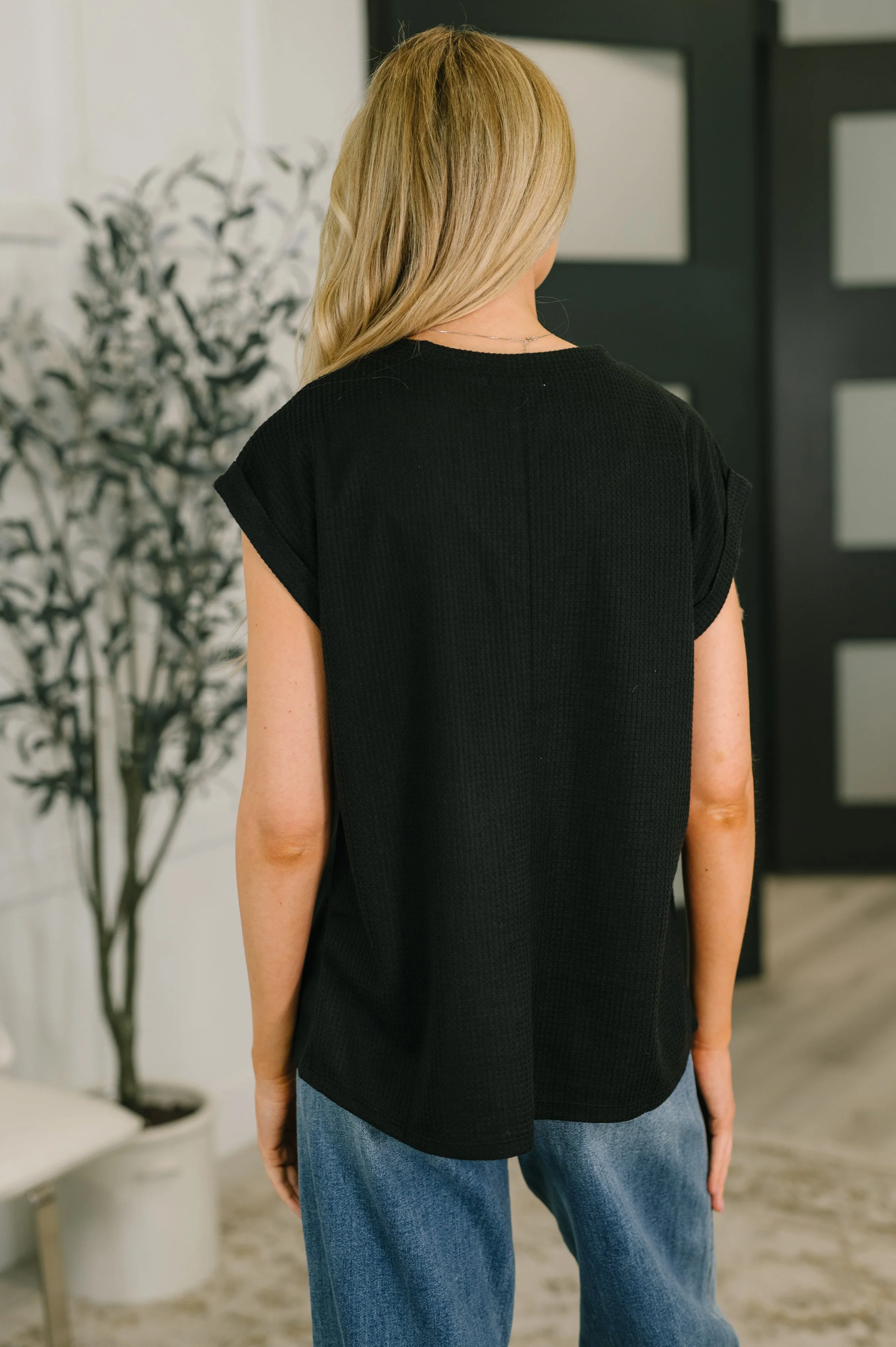 Classic Timeless V-Neck Tee in Black - Image 5
