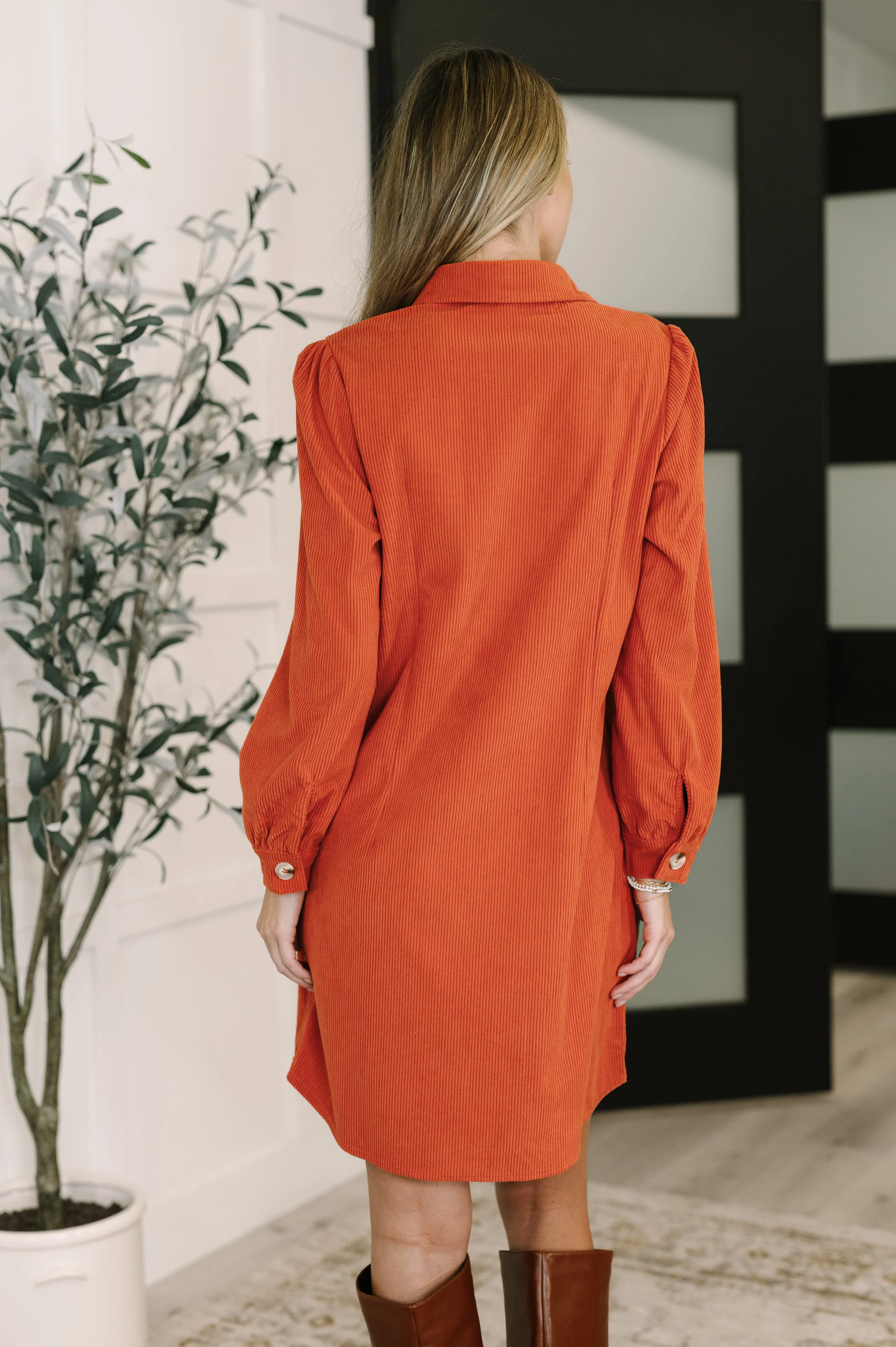 Clever in Corduroy Shirt Dress - Image 5