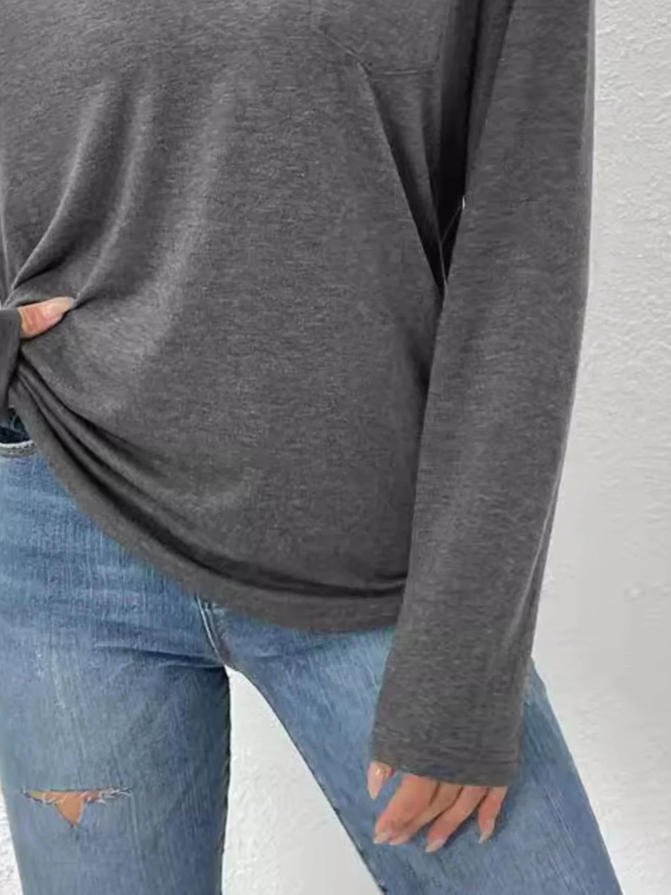 Collared Neck Long Sleeve T-Shirt - Image 18