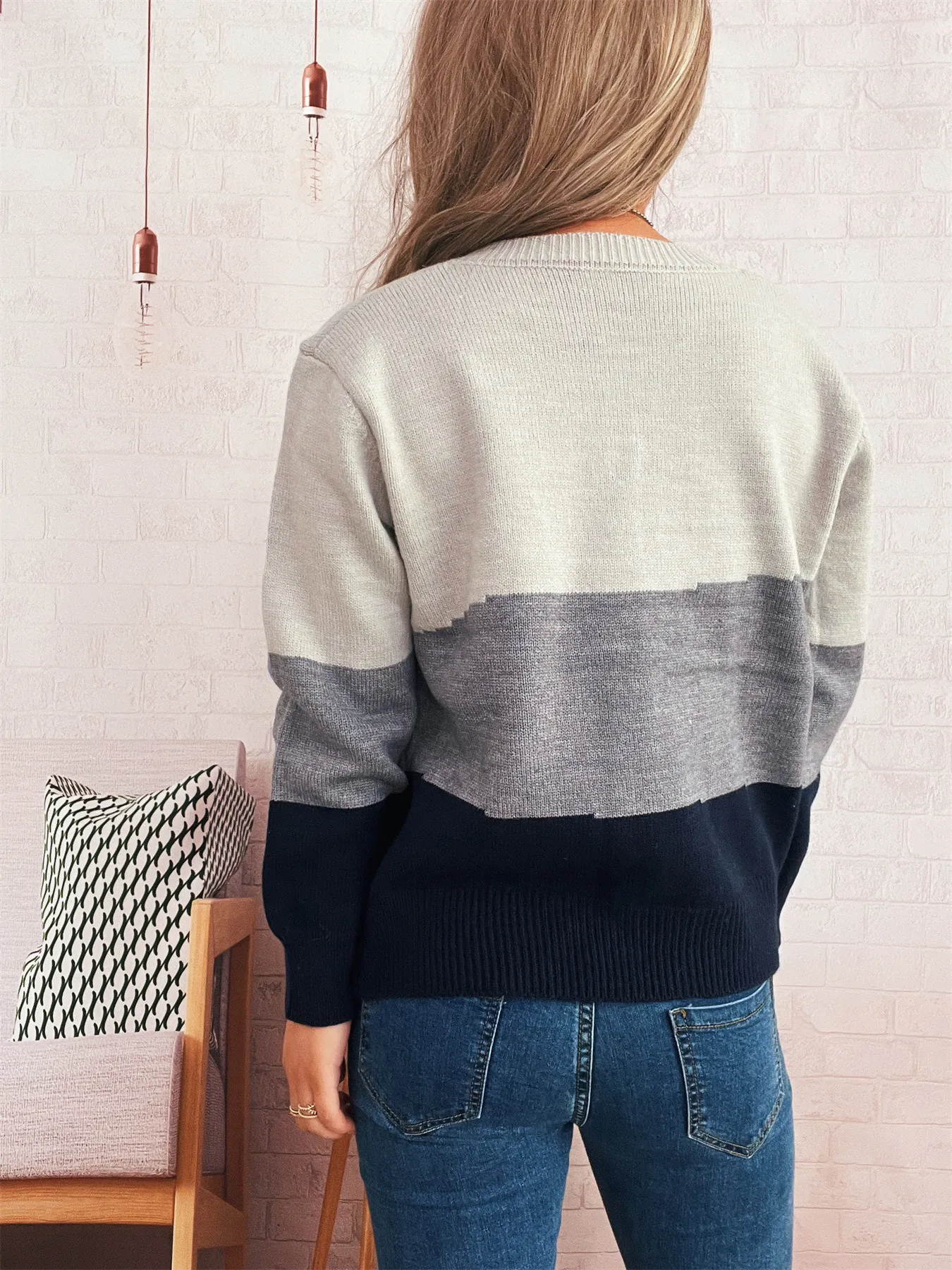 Color Block Button-Up Cardigan - Image 15