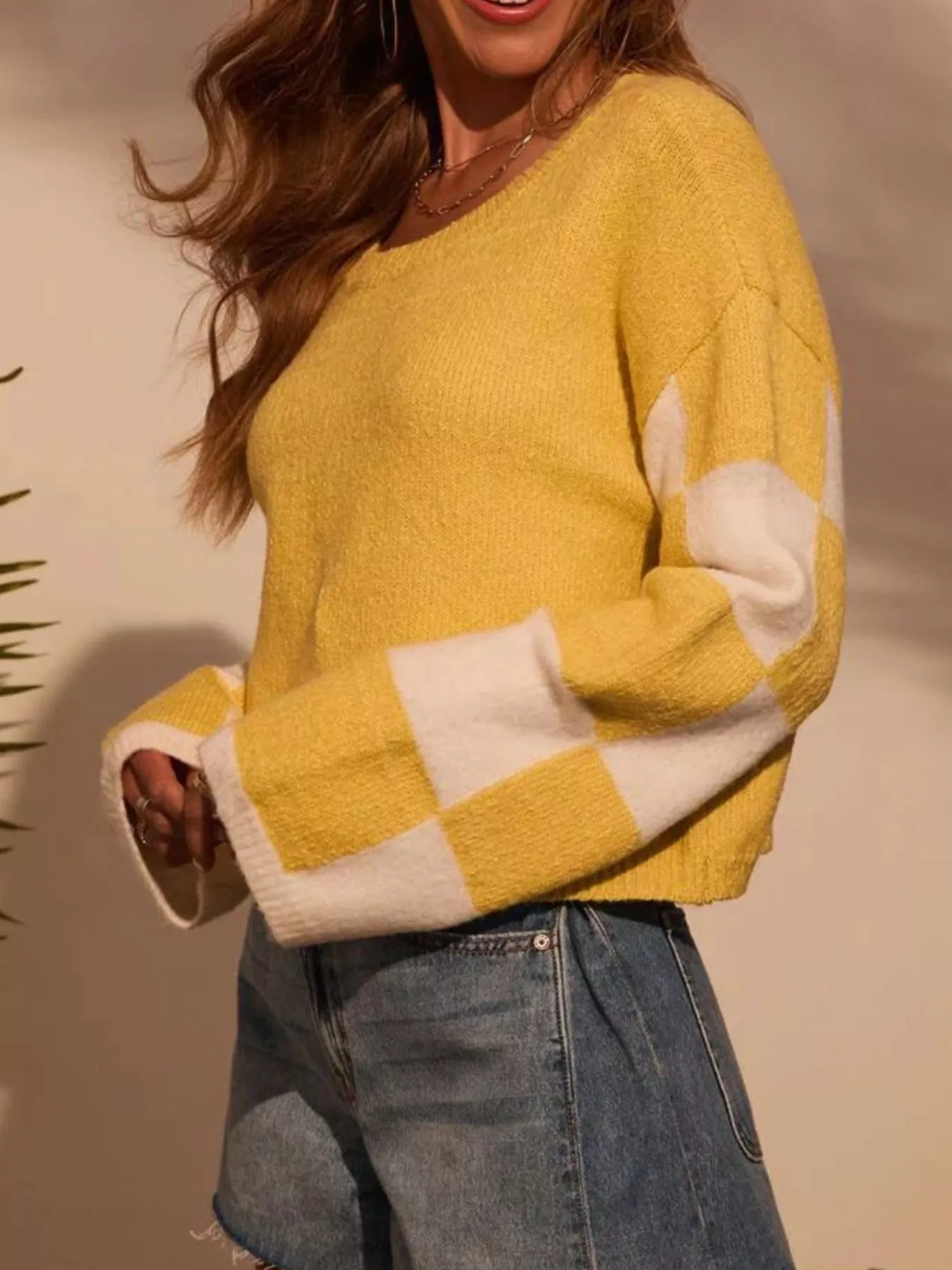 Color Block Long Sleeve Sweater - Image 11