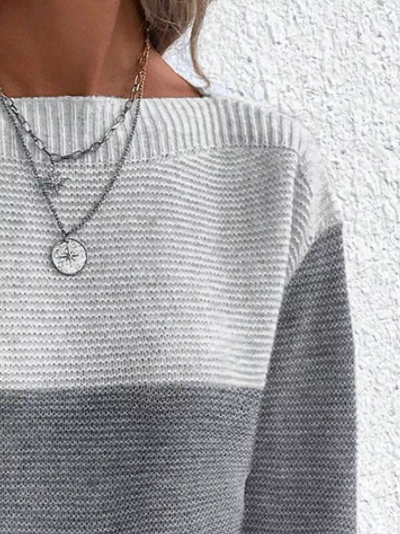 Color Block Long Sleeve Sweater - Image 14