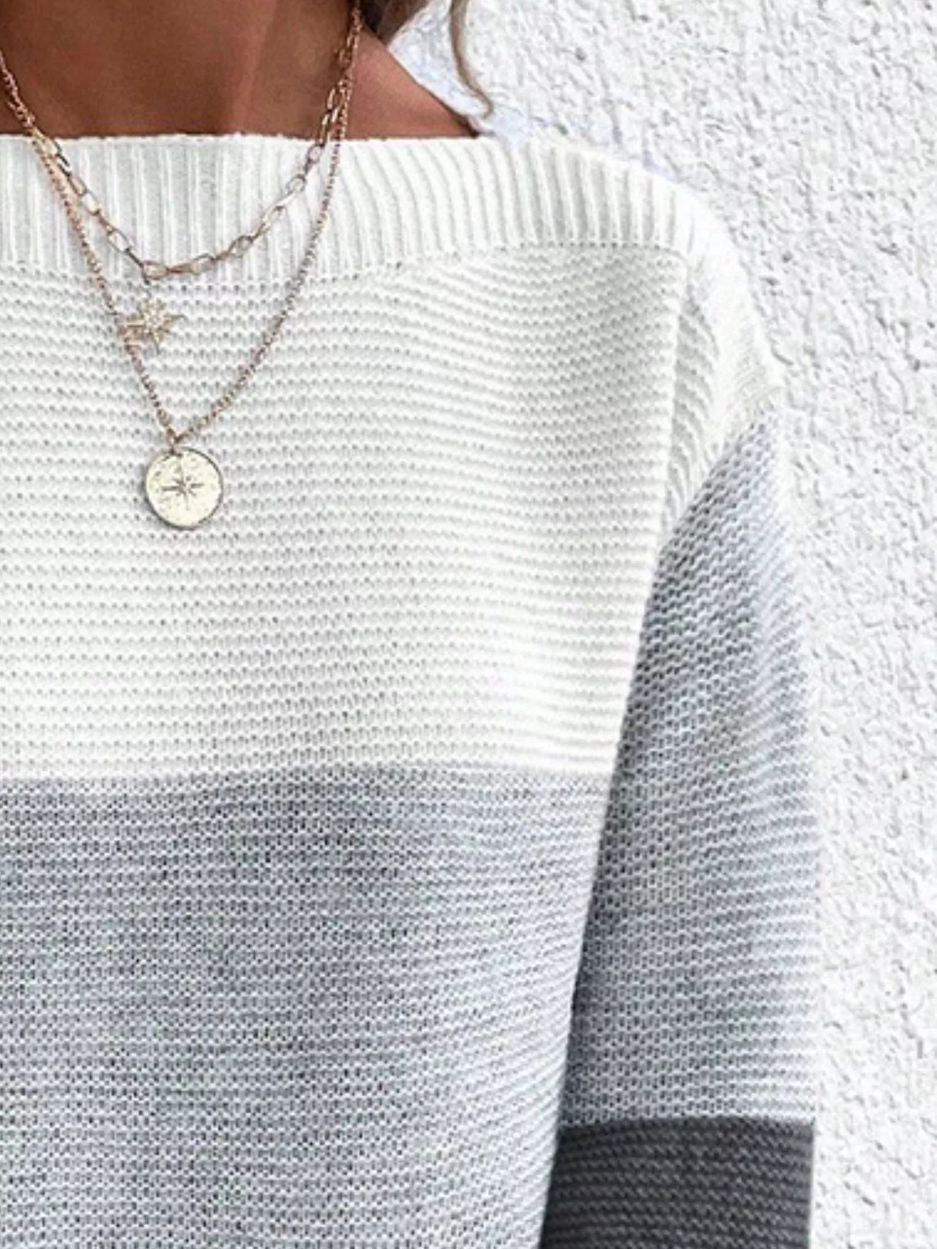 Color Block Long Sleeve Sweater - Image 20
