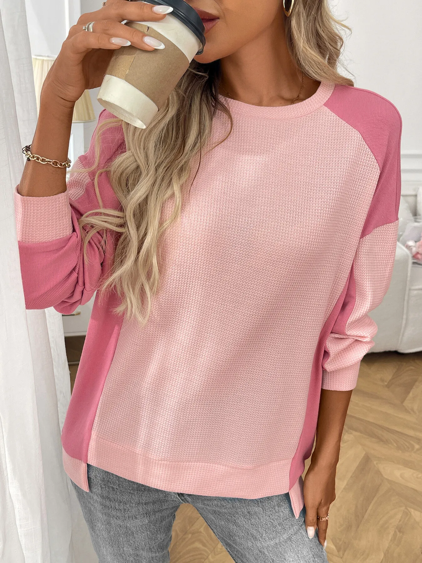 Color Block Long Sleeve Sweatshirt - Image 2