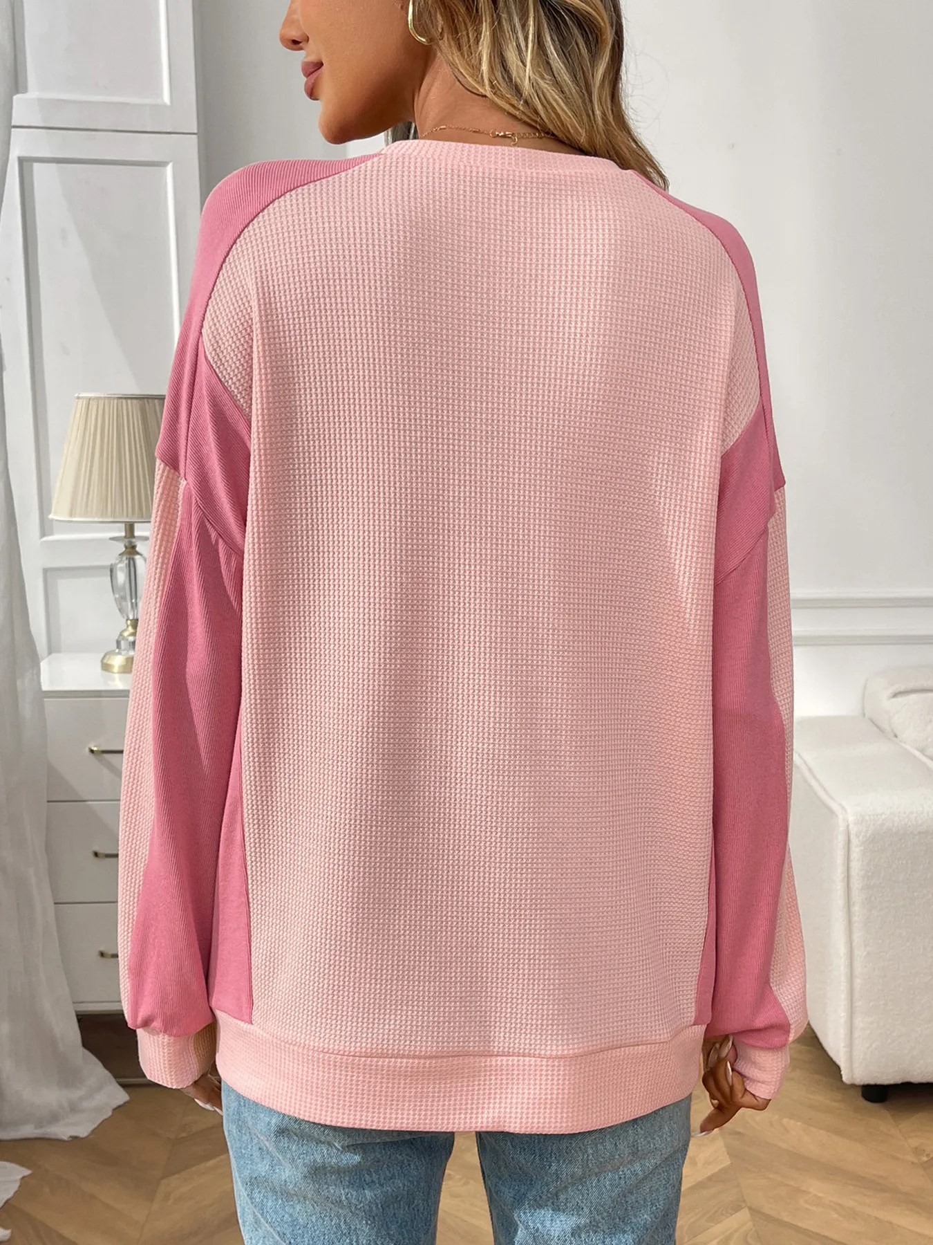 Color Block Long Sleeve Sweatshirt - Image 3