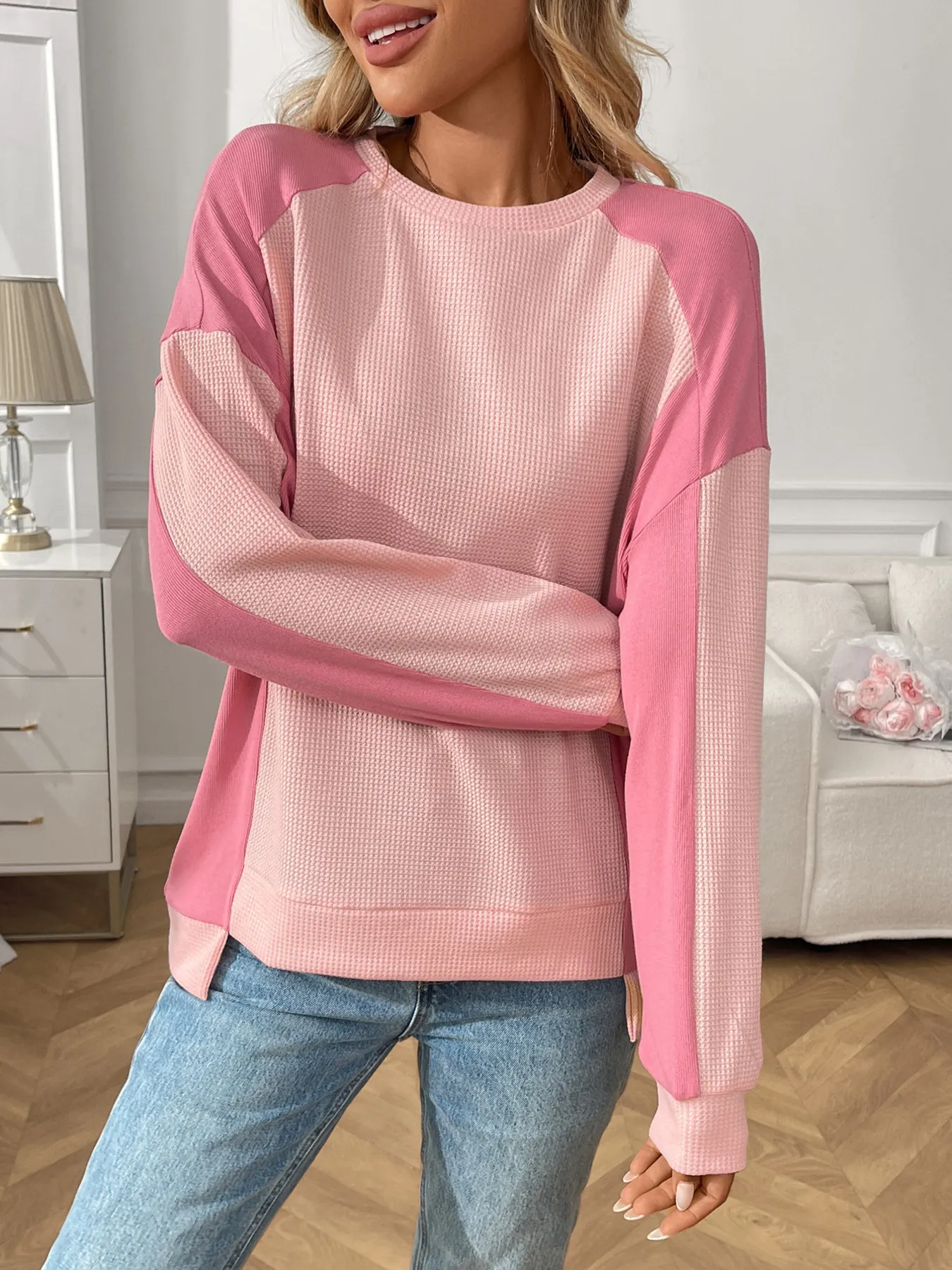 Color Block Long Sleeve Sweatshirt - Image 5