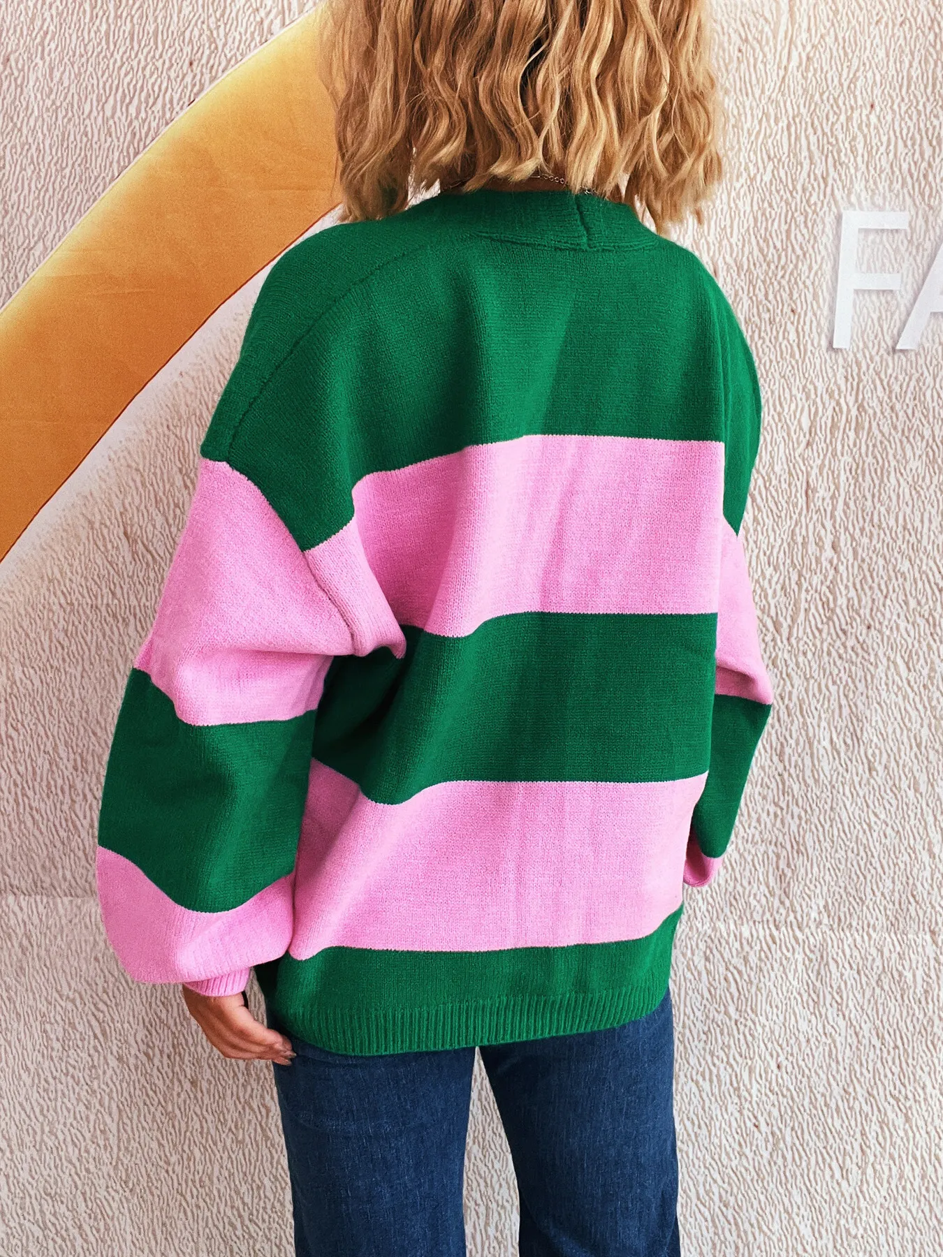 Color Block Open Front Cardigan - Image 18
