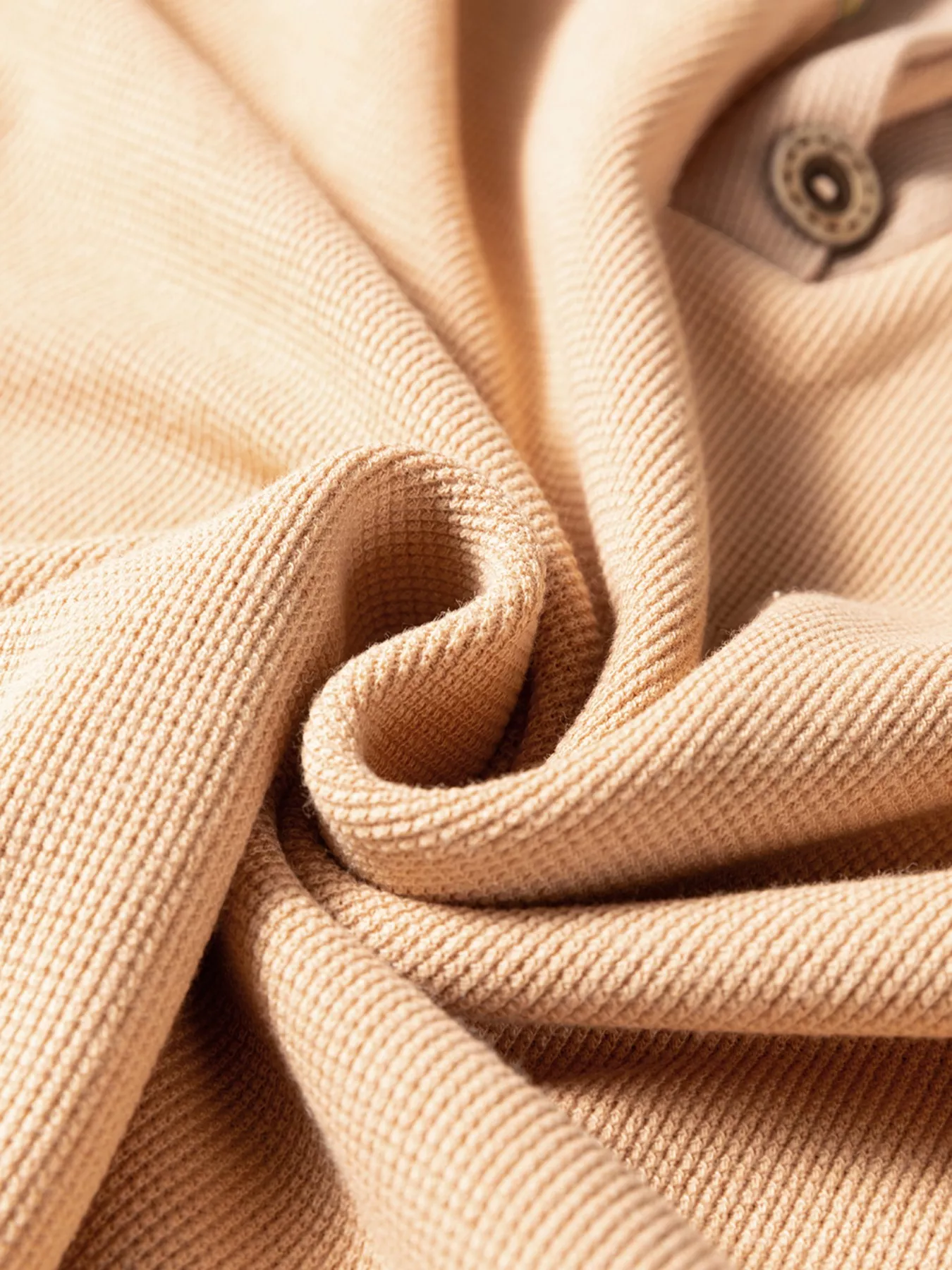 Color Block Thermal Textured Knit Drop Shoulder Henley Top - Image 12