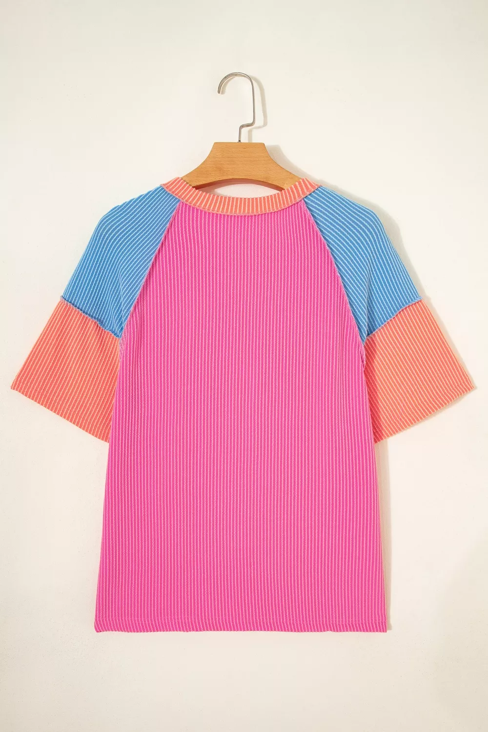Color Block Twisted Ribbed Tee - Image 6