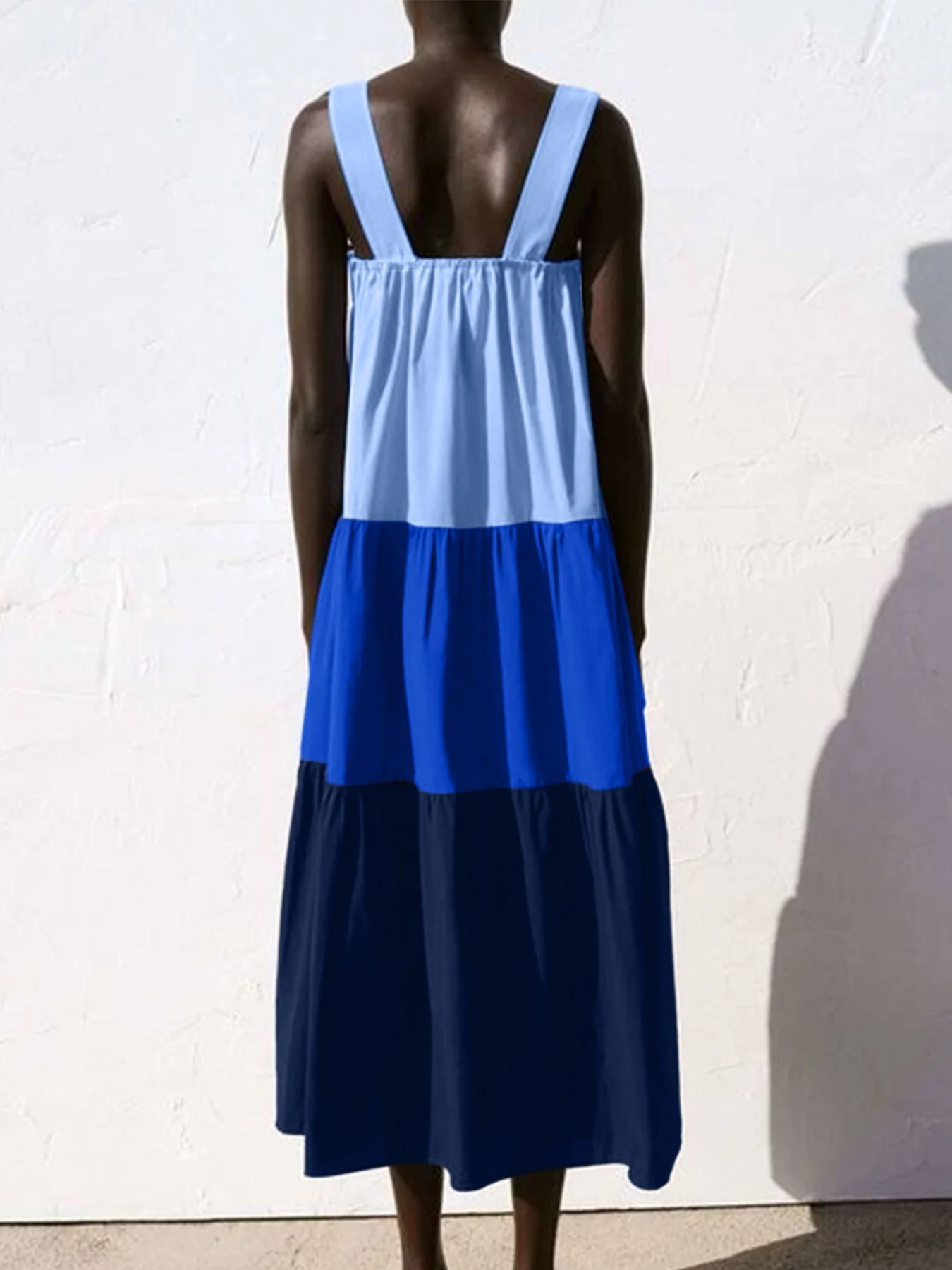 Color Block Wide Strap Dress - Image 2