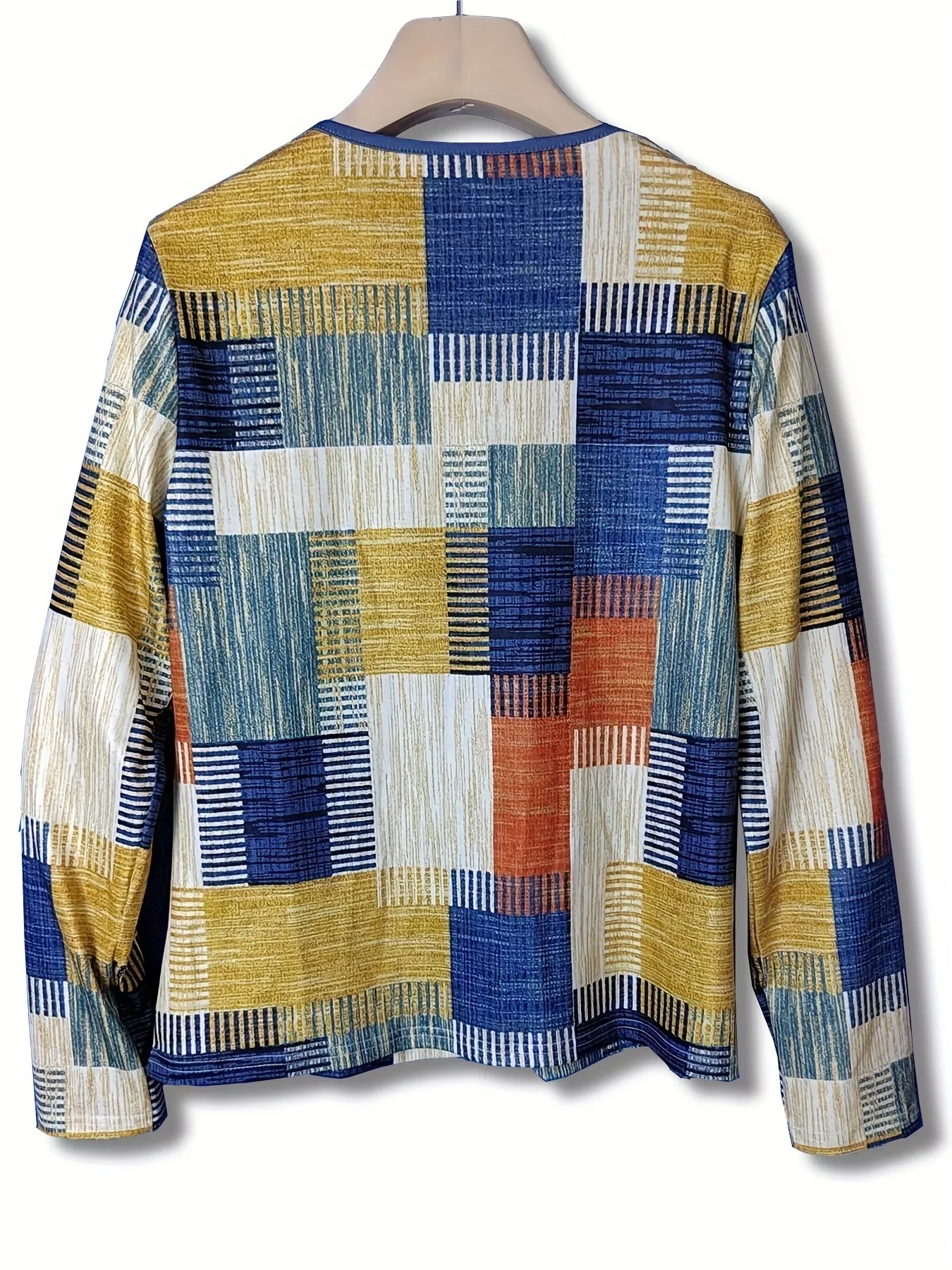 Color Block Zip Front Long Sleeve Top - Image 5