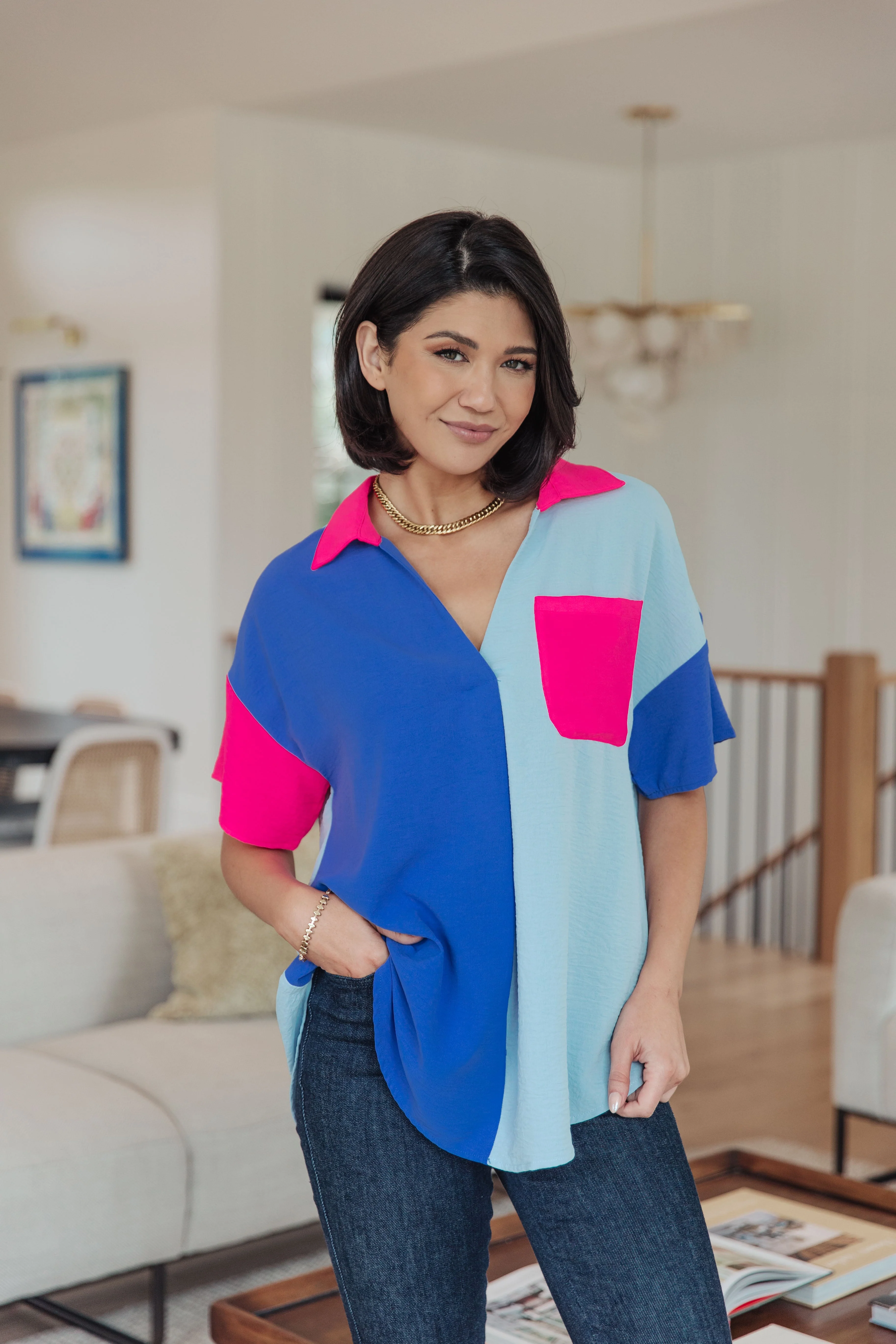 Color Me Cool Color Block Top - Image 2