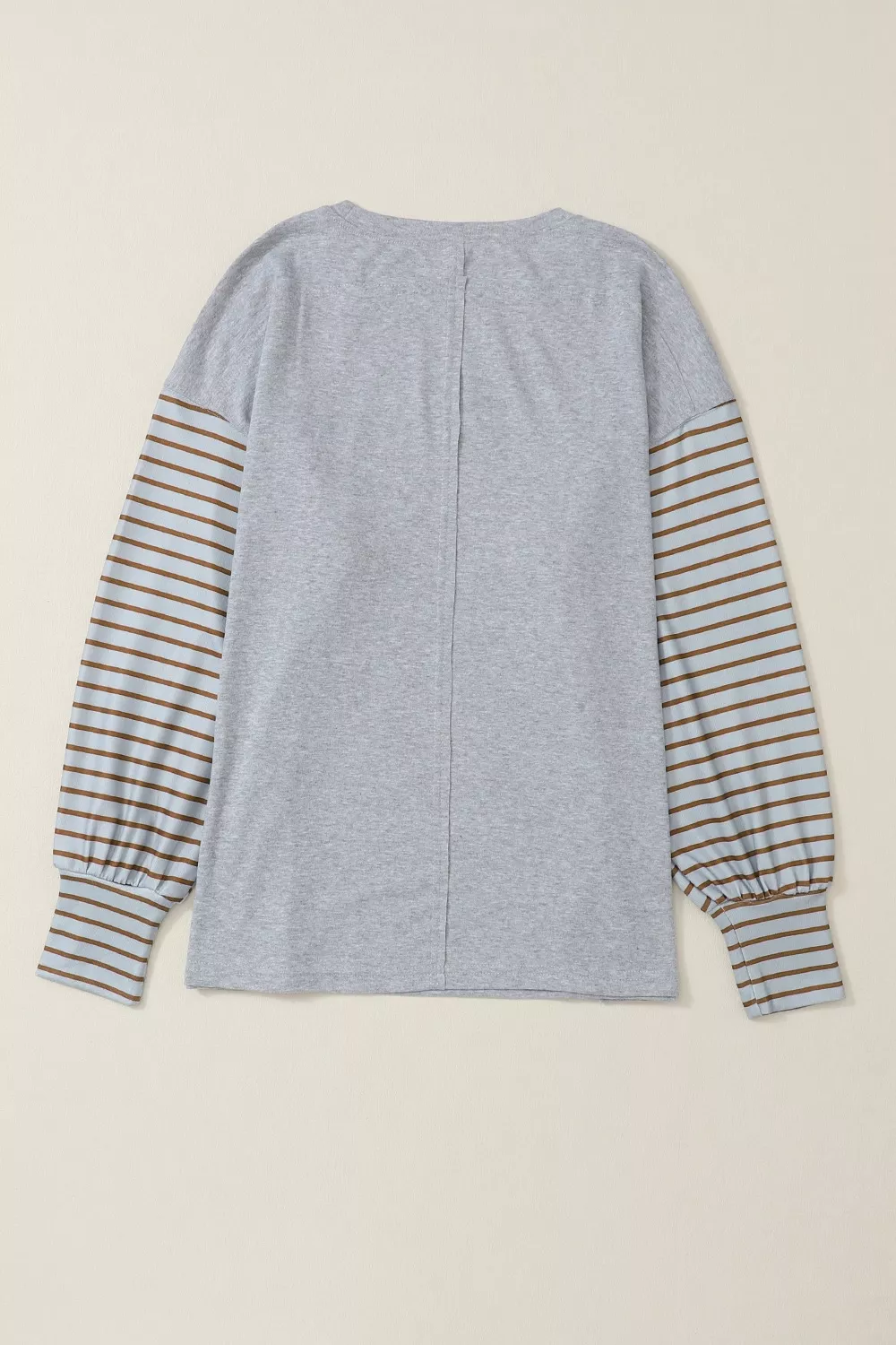 Colorblock Striped Bishop Sleeve Top - Image 16