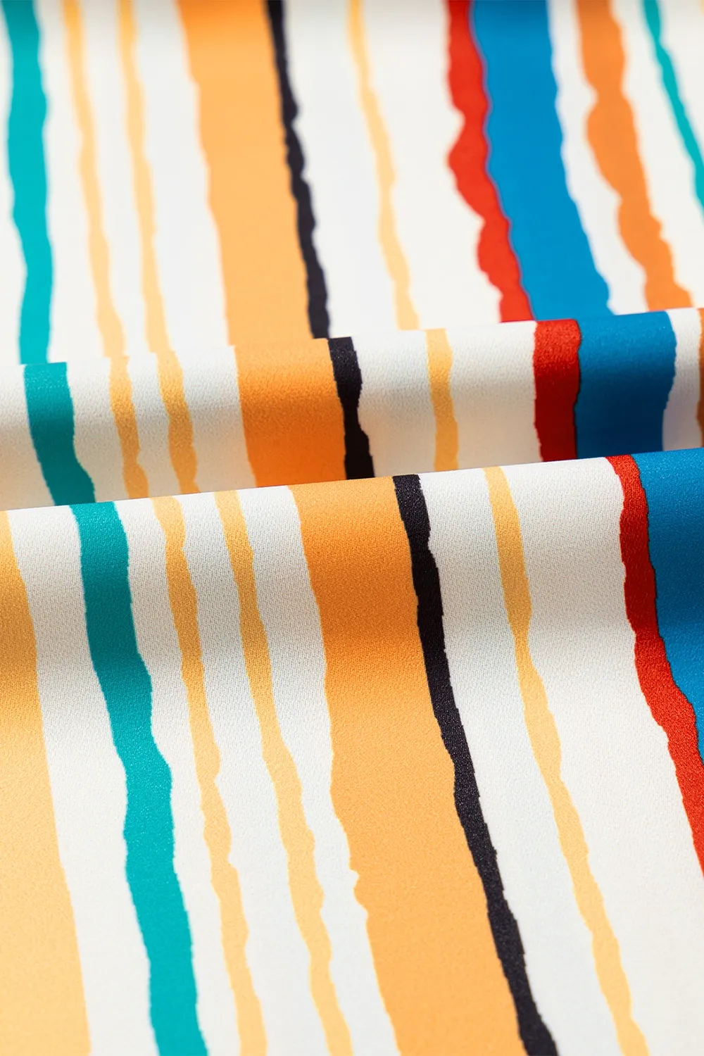 Colorful Striped Cap Sleeve Blouse - Image 9