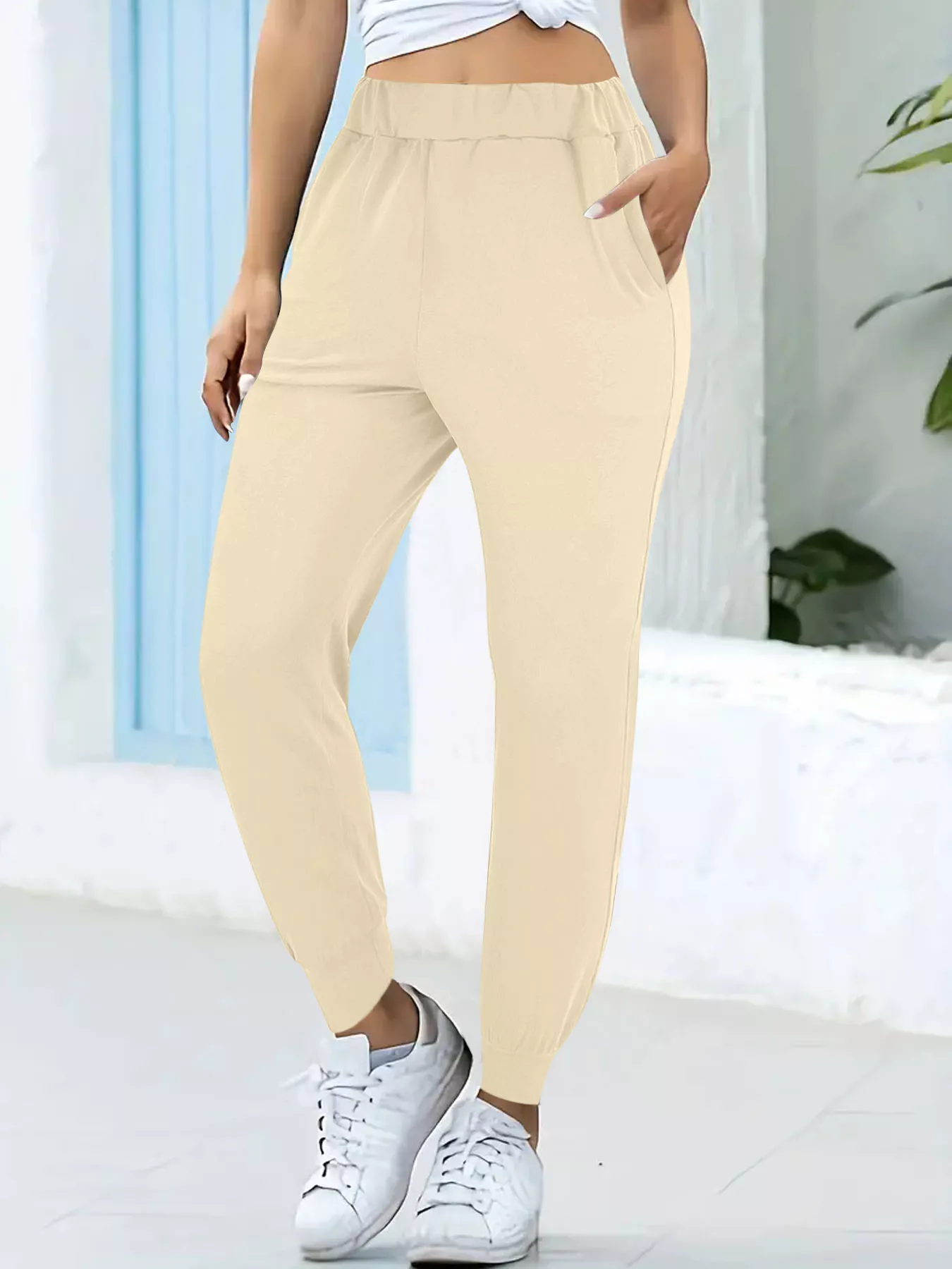 Comfortable Elastic Waist Casual Pants - Image 6