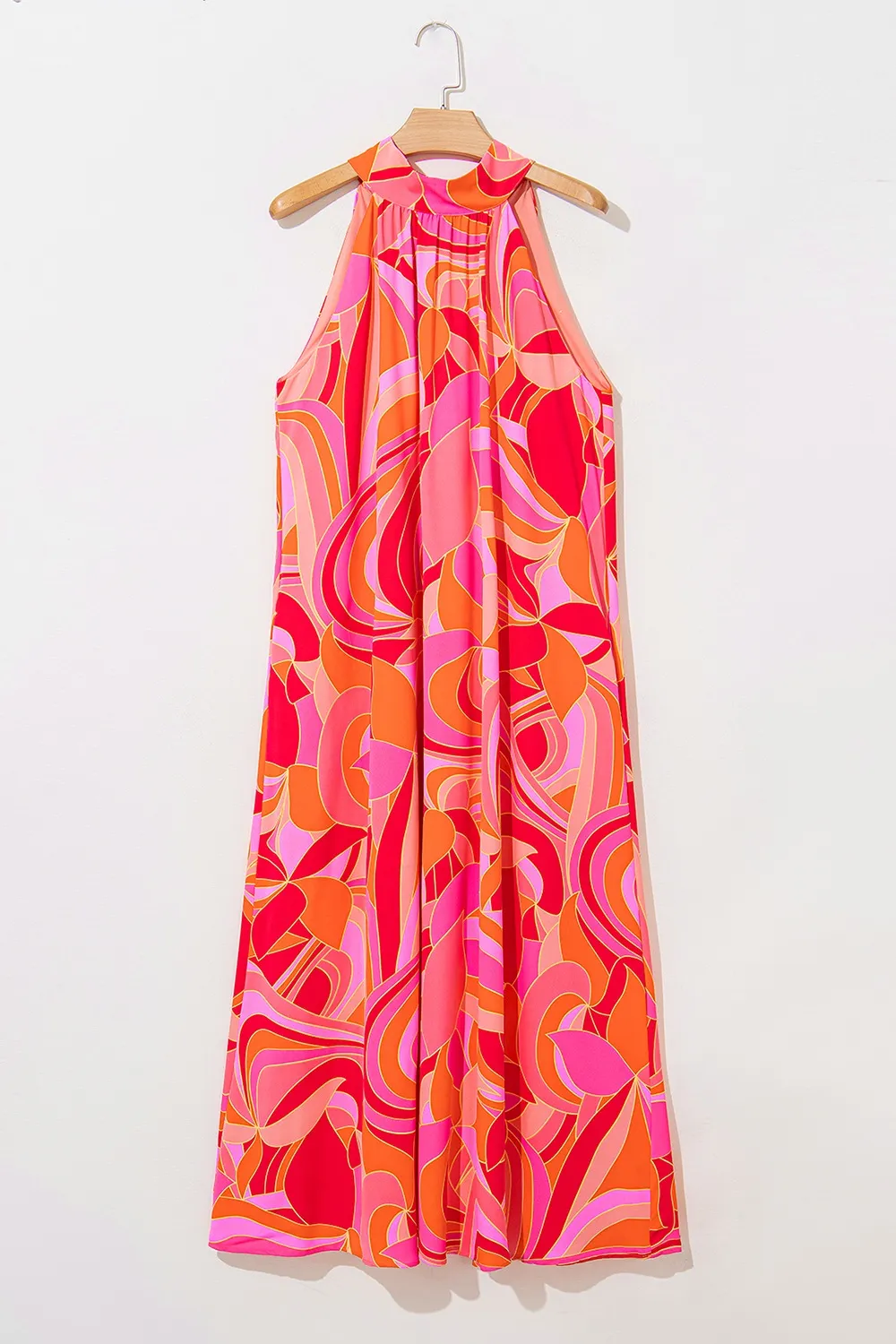 Contrast Grecian Neck Maxi Dress - Image 6