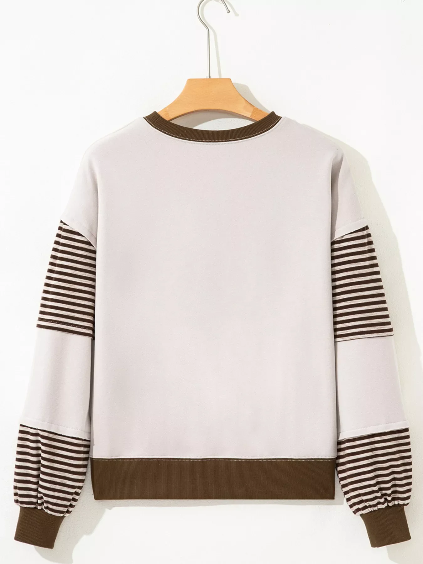 Contrast Striped Long Sleeve Sweatshirt - Image 8