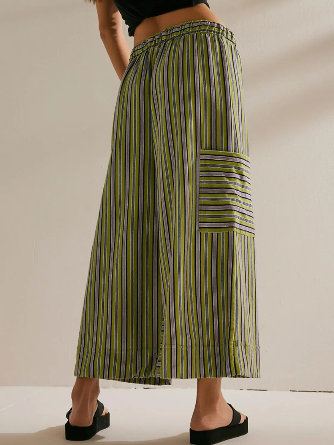 Contrast Striped Wide leg Pants - Image 7
