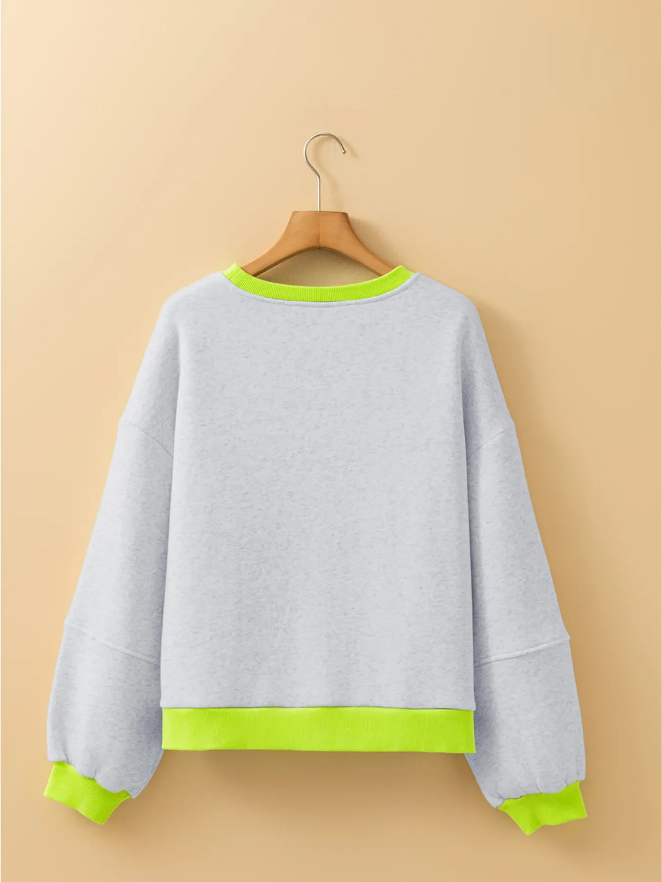 Contrast Trim Oversized Sweatshirt - Image 4