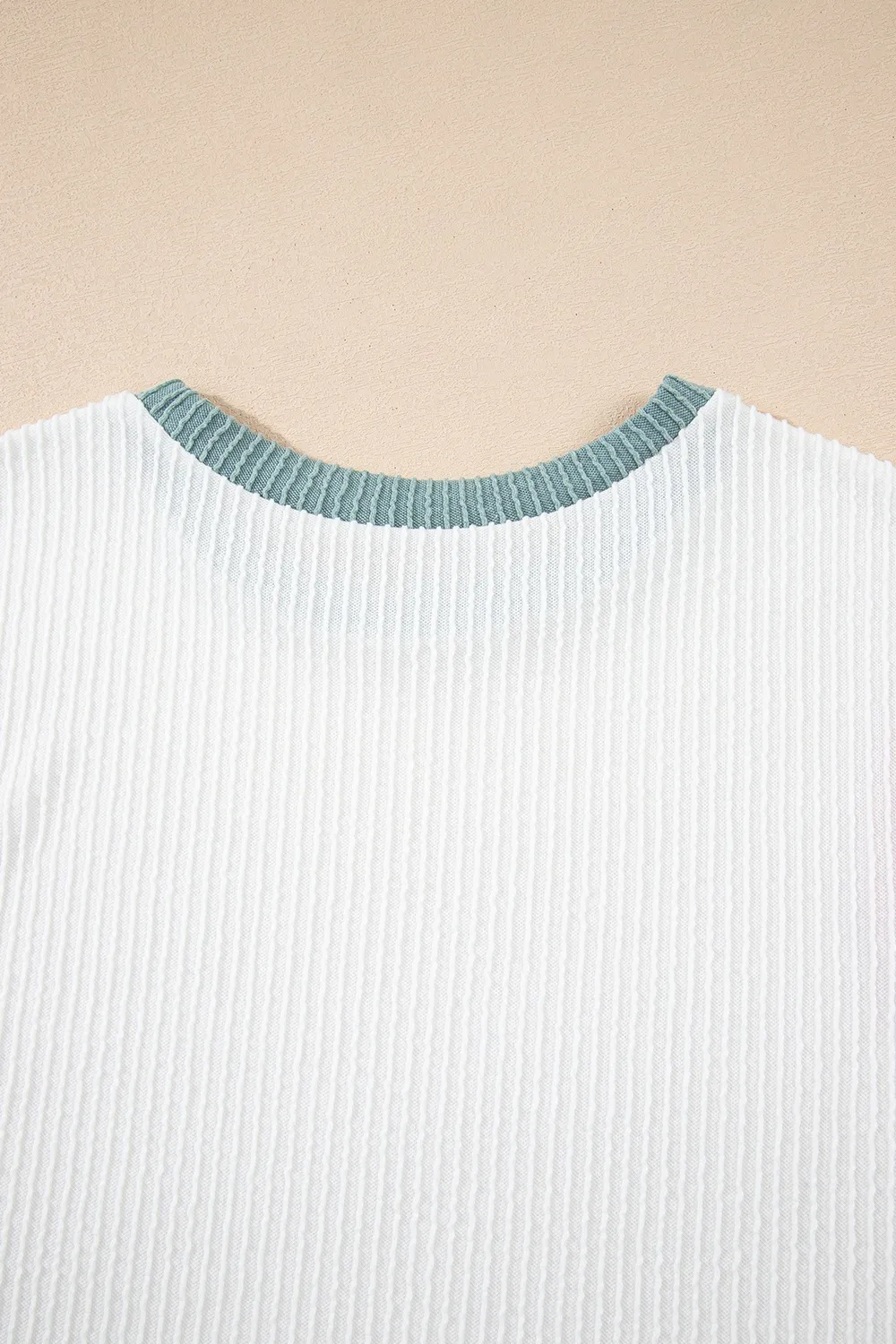 Contrast Trim Ribbed Knit Sleeveless Top - Image 10
