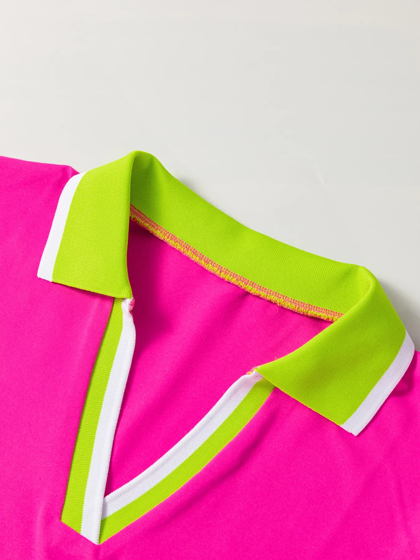 Contrast Trim Short Sleeve T-shirt Dress - Image 7
