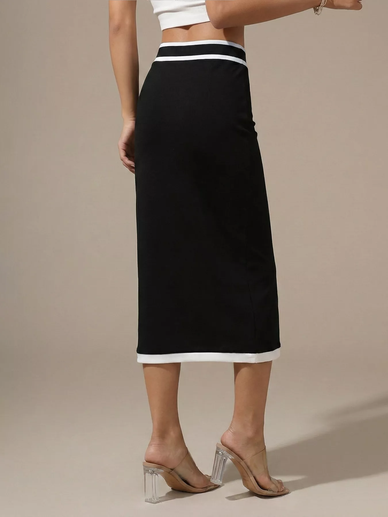 Contrast Trim Skirt - Image 4
