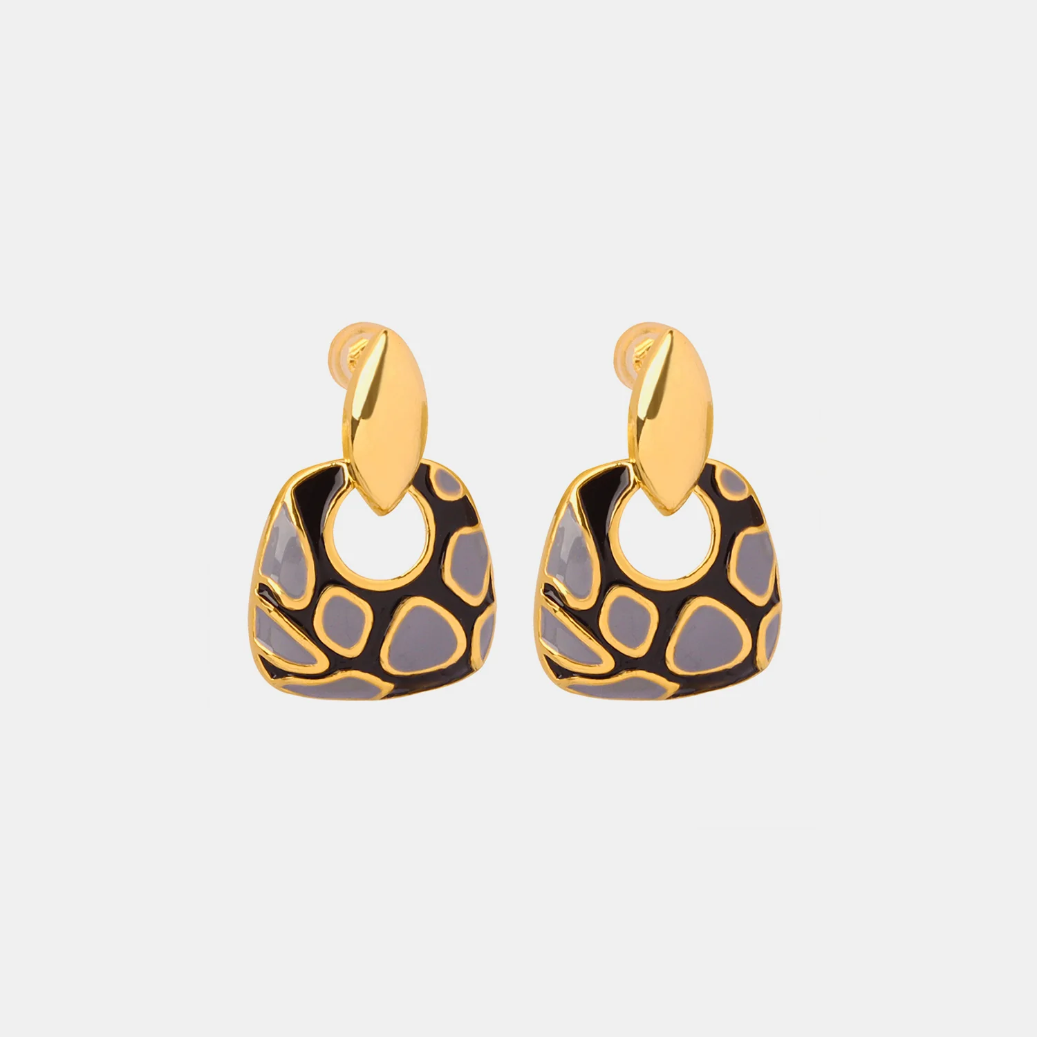 Copper Oil Drip Earrings - Image 5