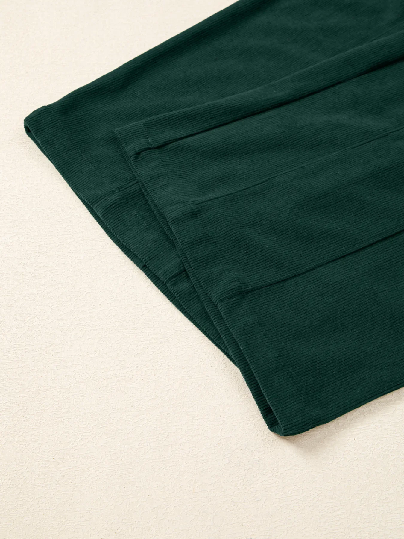 Corduroy V Neck Patched Pocket Sleeveless Jumpsuit - Image 5