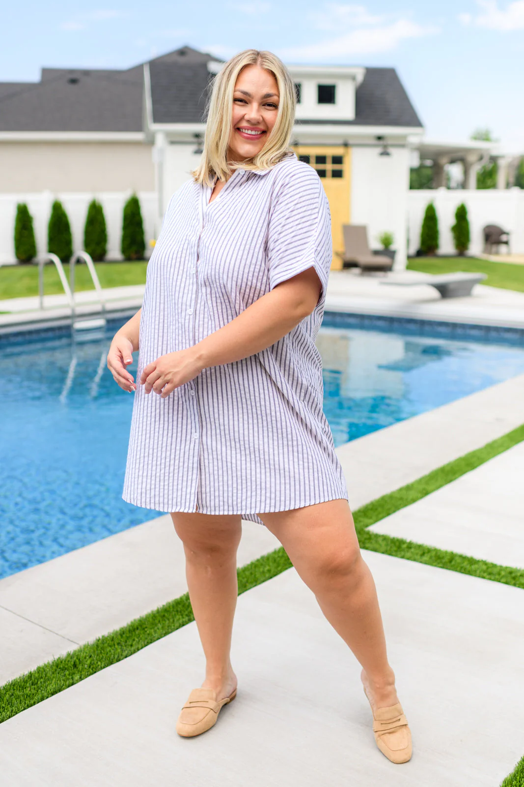 Cornelia Striped Shirt Dress - Image 5