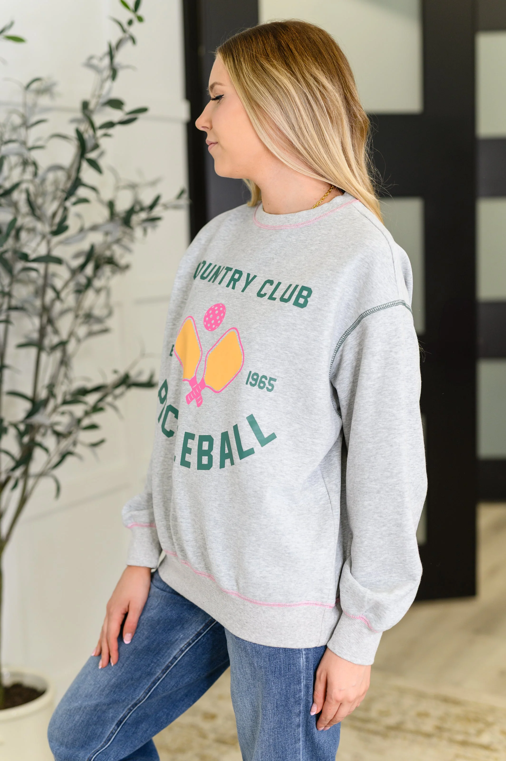 Country Club Pickle Ball Graphic Sweatshirt - Image 4
