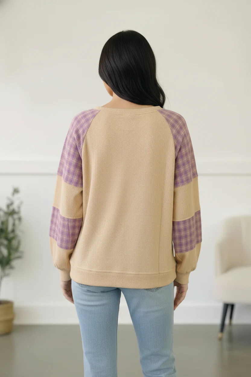 Country Cozy Oatmeal Long Sleeve Thermal - Image 3