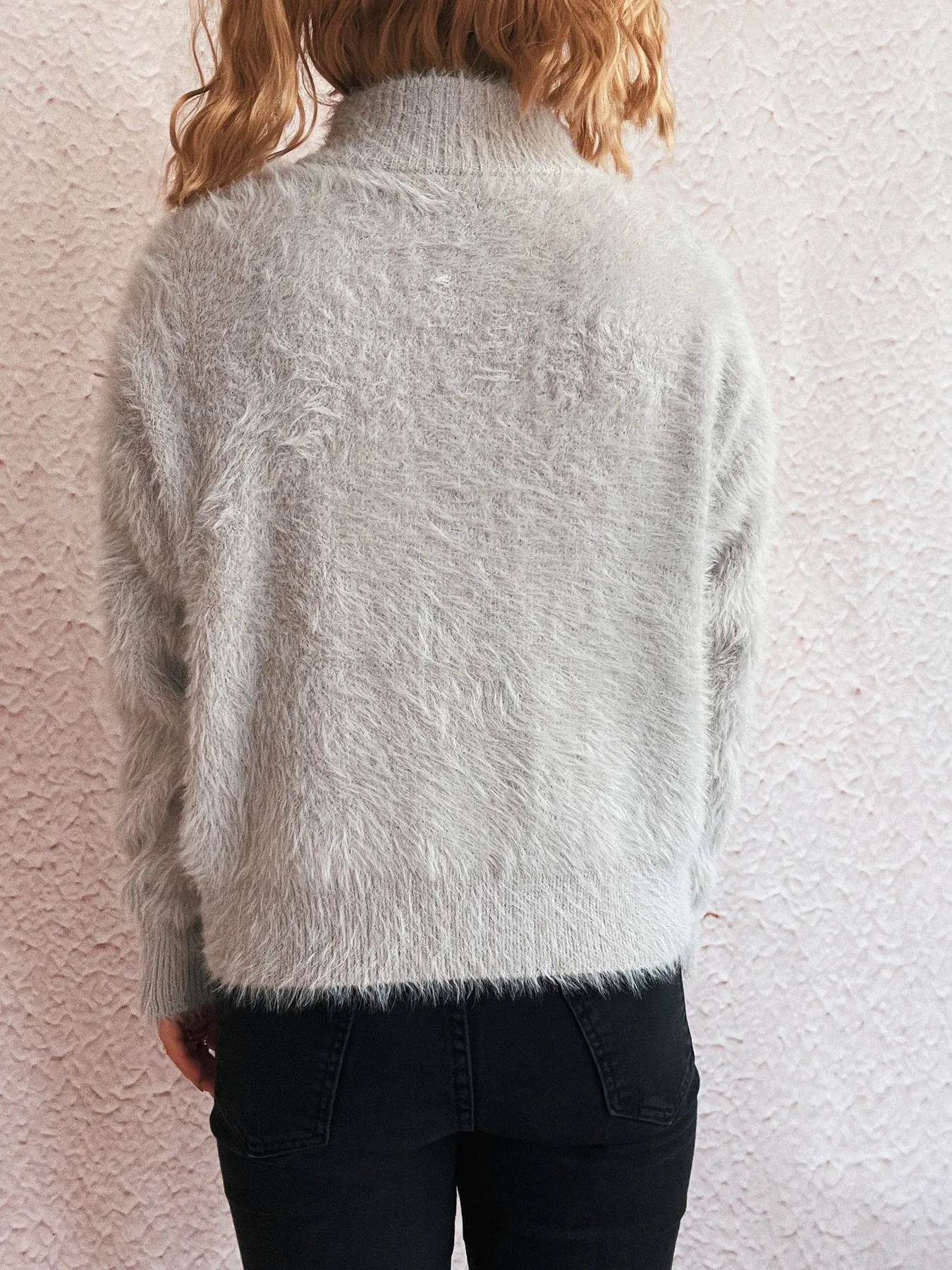 Cozy Fuzzy Half-Zip Sweater - Image 3