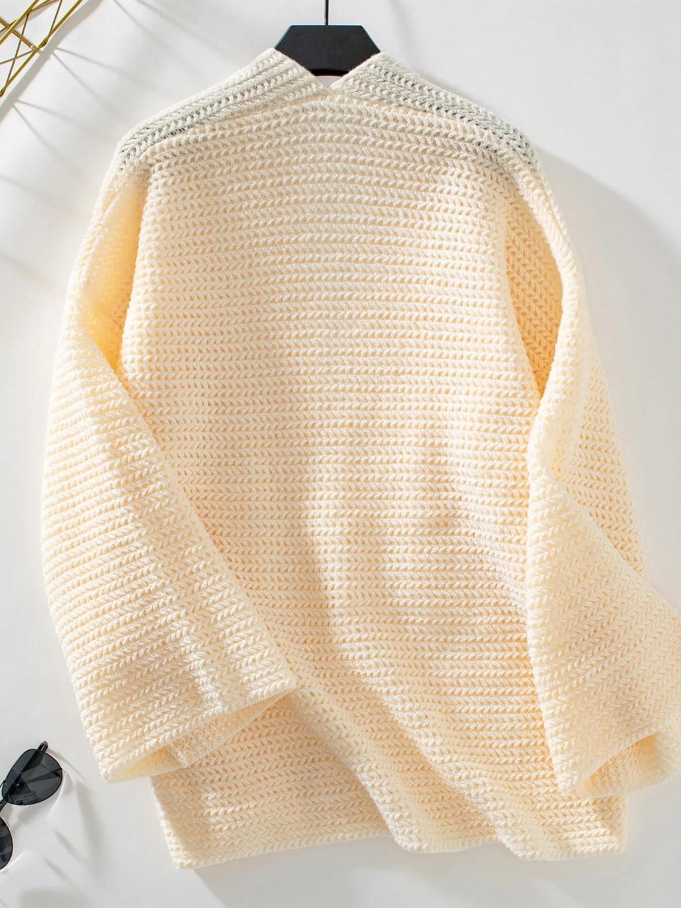 Cozy Knit Open Front Cardigan - Image 6