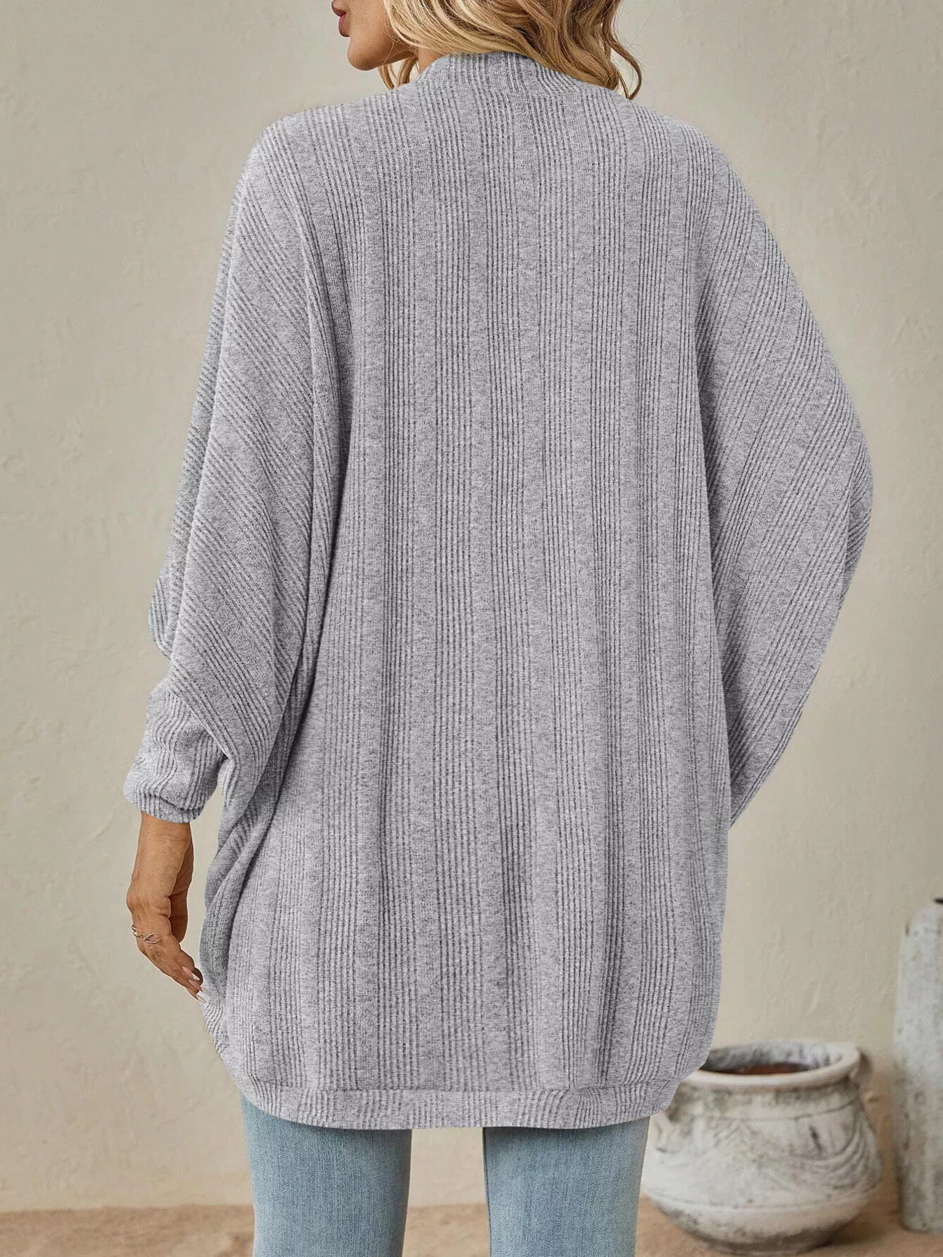 Cozy Oversized Open Front Knit Cardigan - Image 19