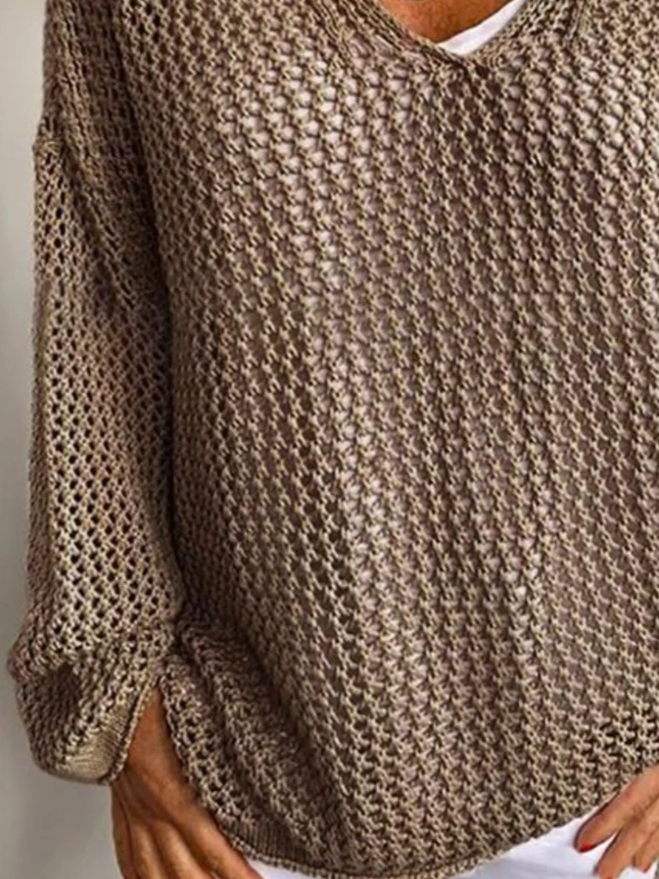 Crochet Hooded Knit Cover Up - Image 7