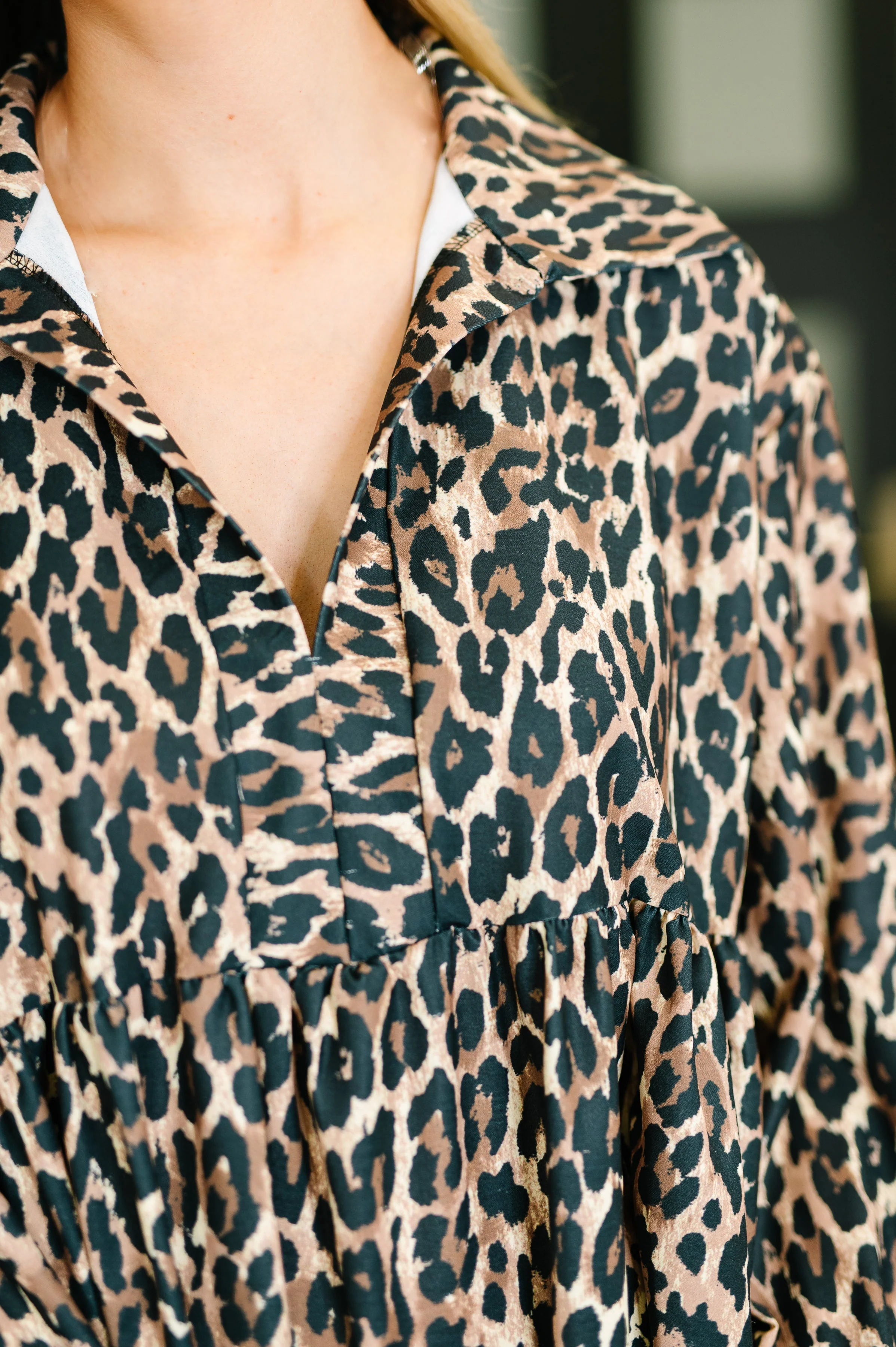 Darlin' If You Don't Mind Babydoll Leopard Print Dress - Image 2