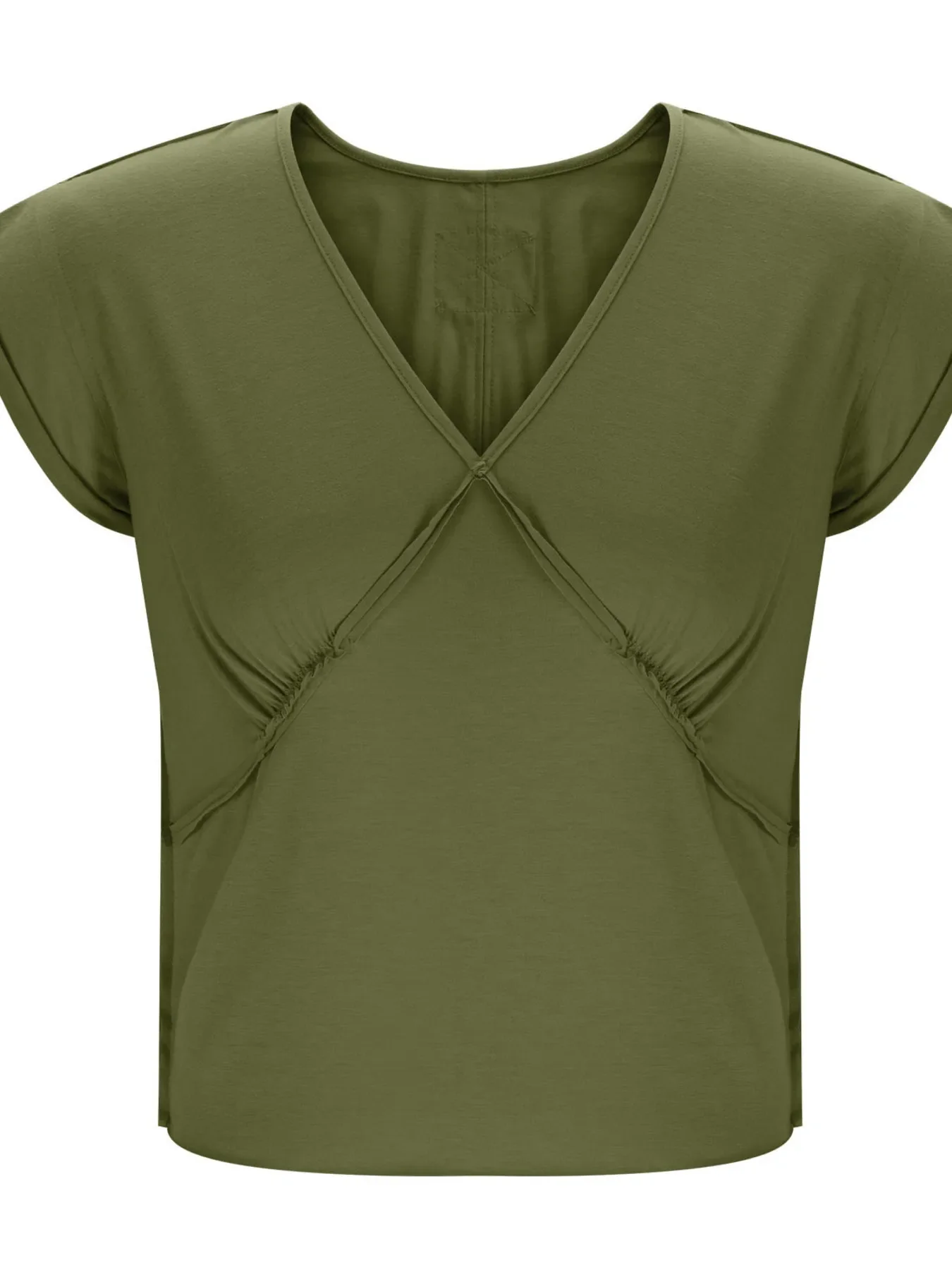Deep V-Neck Cropped T-Shirt - Image 18
